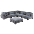 8555GY*6OT (6)6-Piece Modular Sectional with Ottoman - 8555GY*6OT - Bien Home Furniture & Electronics