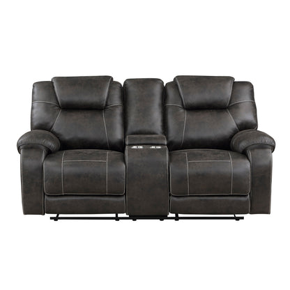 8560PM-2 Double Reclining Love Seat with Center Console - 8560PM-2 - Bien Home Furniture &amp; Electronics