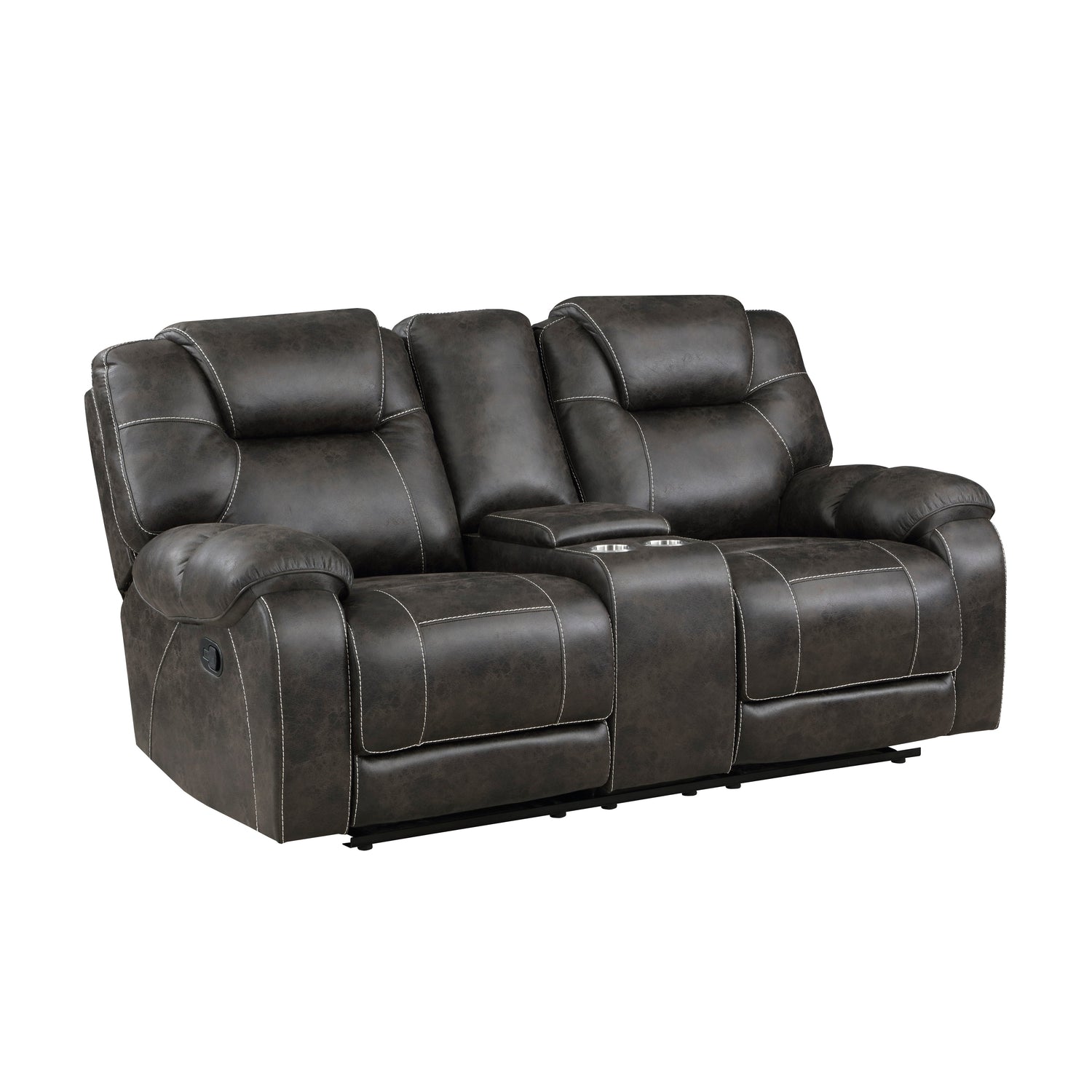 8560PM-2 Double Reclining Love Seat with Center Console - 8560PM-2 - Bien Home Furniture & Electronics