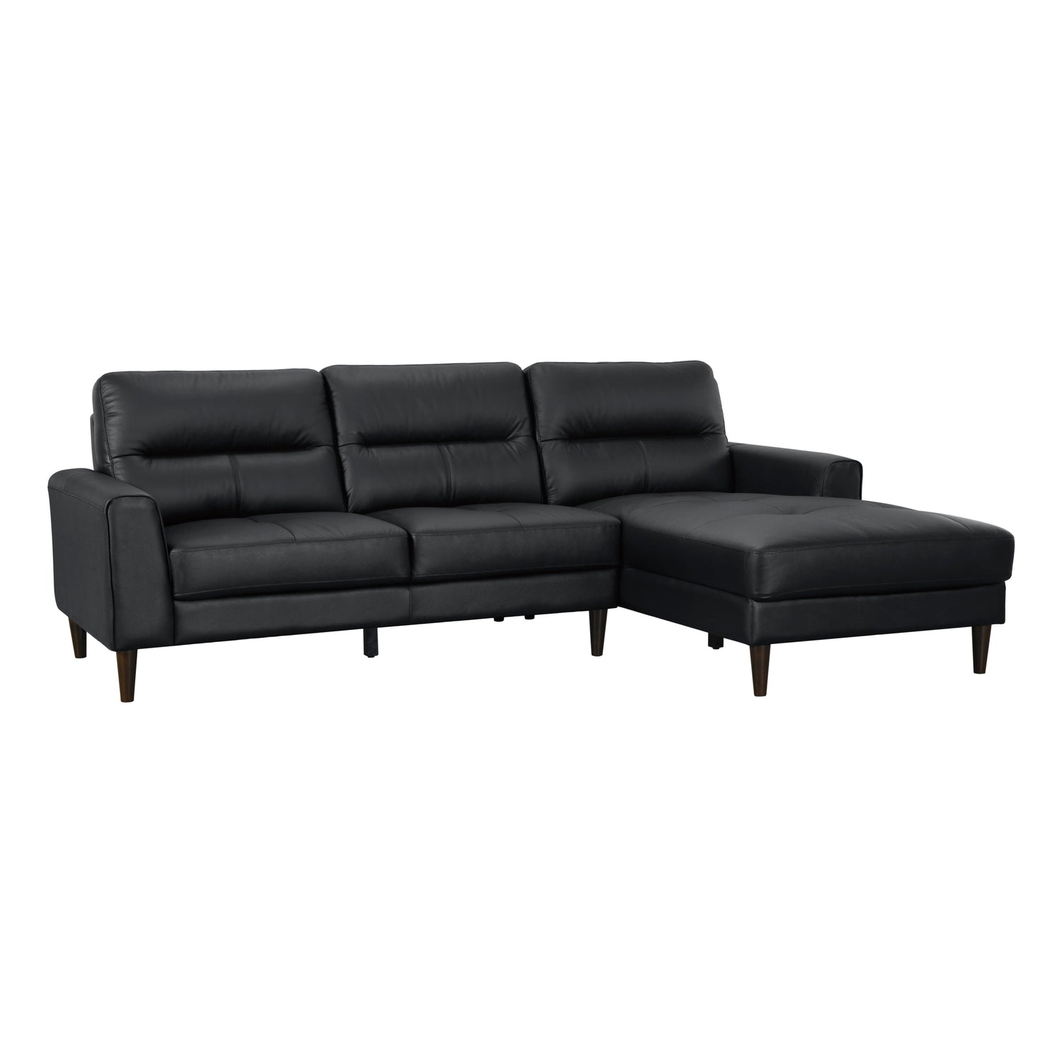 8566BLK*SC 2-Piece Sectional with Right Chaise - 8566BLK*SC - Bien Home Furniture & Electronics
