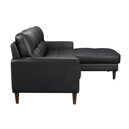 8566BLK*SC 2-Piece Sectional with Right Chaise - 8566BLK*SC - Bien Home Furniture &amp; Electronics