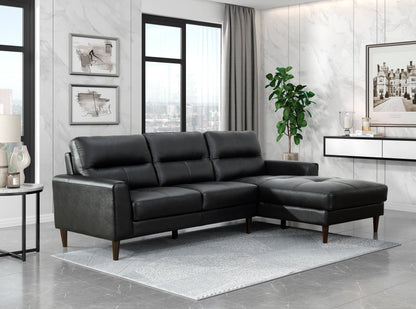 8566BLK*SC 2-Piece Sectional with Right Chaise - 8566BLK*SC - Bien Home Furniture &amp; Electronics