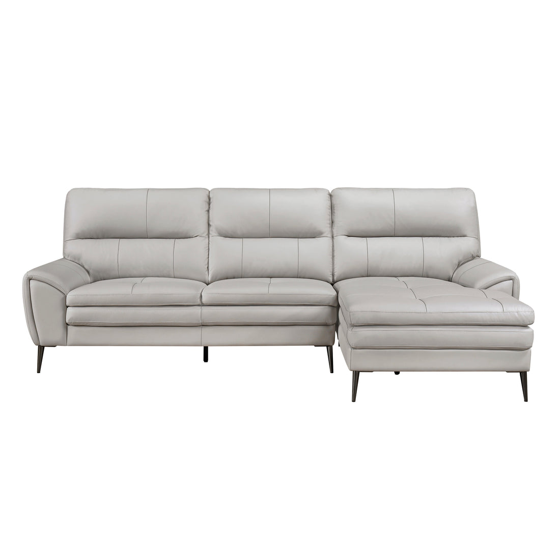 8577GY*SC (2)2-Piece Sectional with Right Chaise - 8577GY*SC - Bien Home Furniture &amp; Electronics