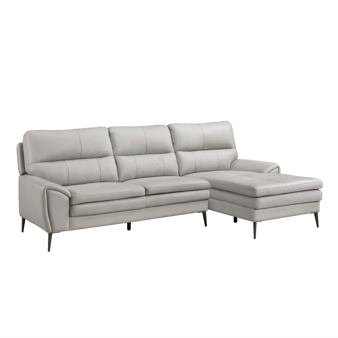8577GY*SC (2)2-Piece Sectional with Right Chaise - 8577GY*SC - Bien Home Furniture &amp; Electronics