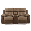 8599BR-2 Double Glider Reclining Love Seat with Center Console - 8599BR-2 - Bien Home Furniture & Electronics