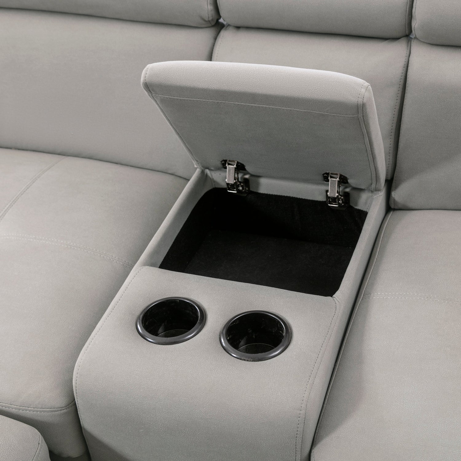 9219GY*SC (3)3-Piece Sectional with Adjustable Headrests, Pull-out Bed and Console - 9219GY*SC - Bien Home Furniture & Electronics