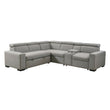 9219GY*SC (3)3-Piece Sectional with Adjustable Headrests, Pull-out Bed and Console - 9219GY*SC - Bien Home Furniture & Electronics
