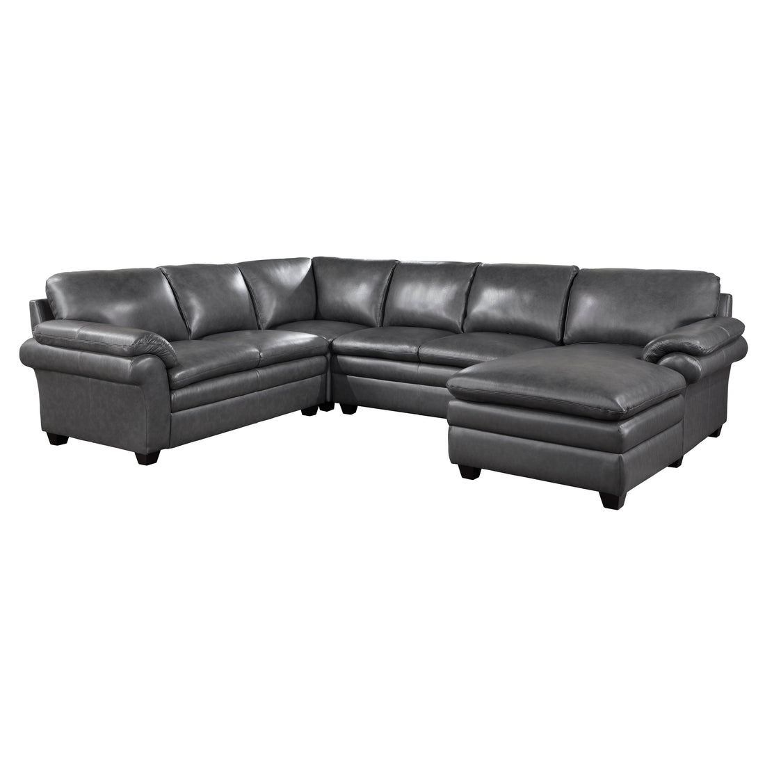 9267GY*42LRC (4)4-Piece Sectional with Right Chaise - 9267GY*42LRC - Bien Home Furniture &amp; Electronics