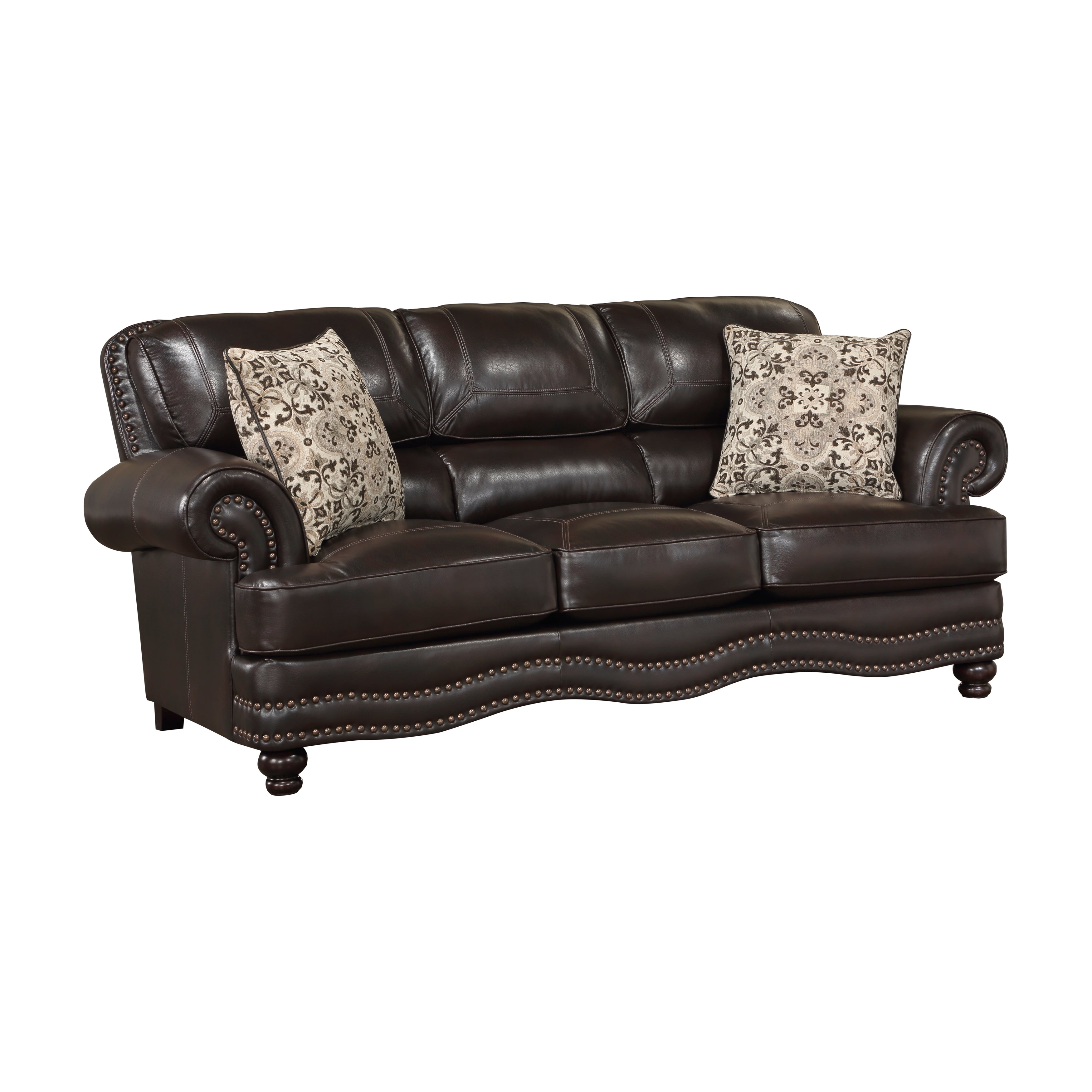 9268BRW*2 2pc Set: Sofa, Love - 9268BRW*2 - Bien Home Furniture & Electronics