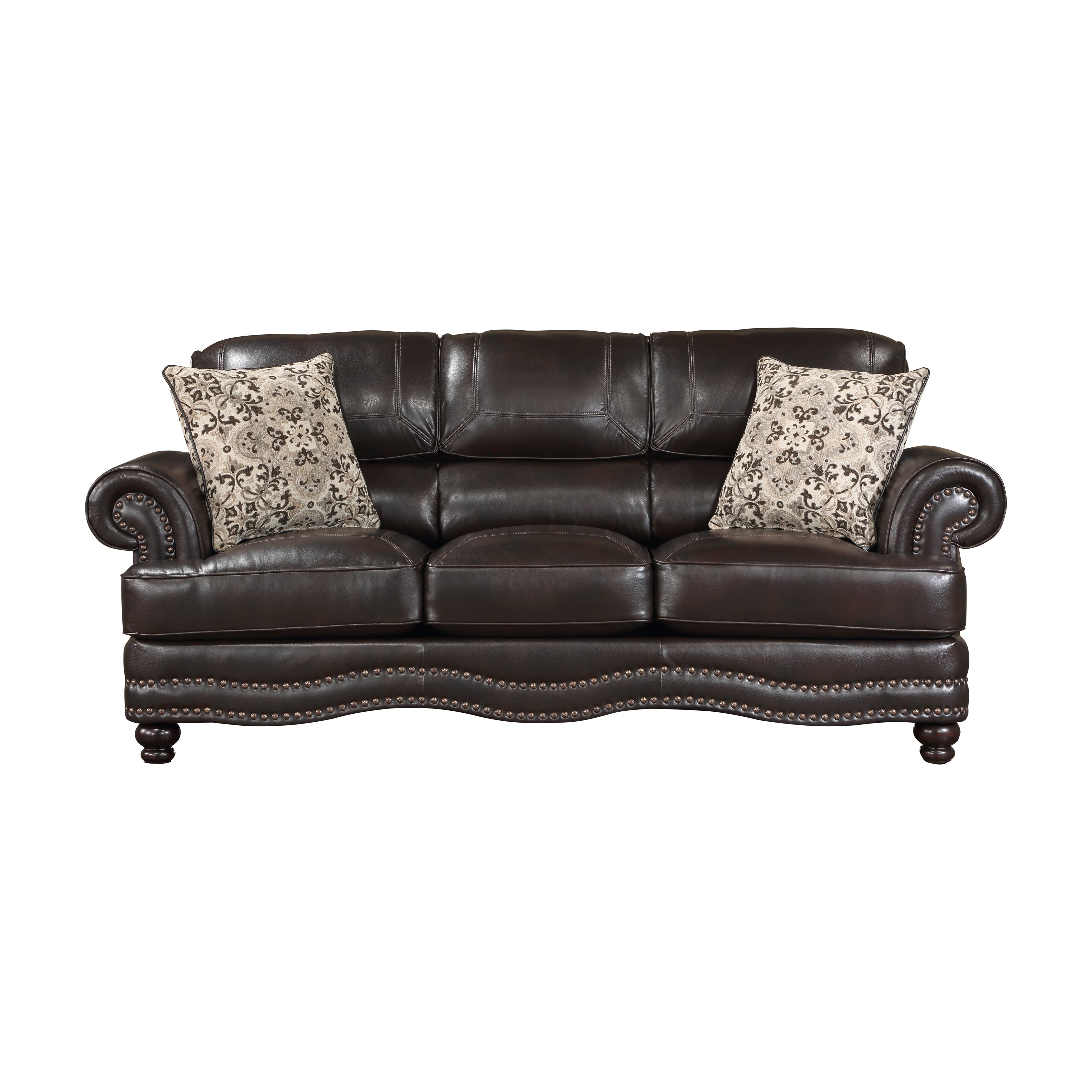 9268BRW-3 Sofa - 9268BRW-3 - Bien Home Furniture & Electronics