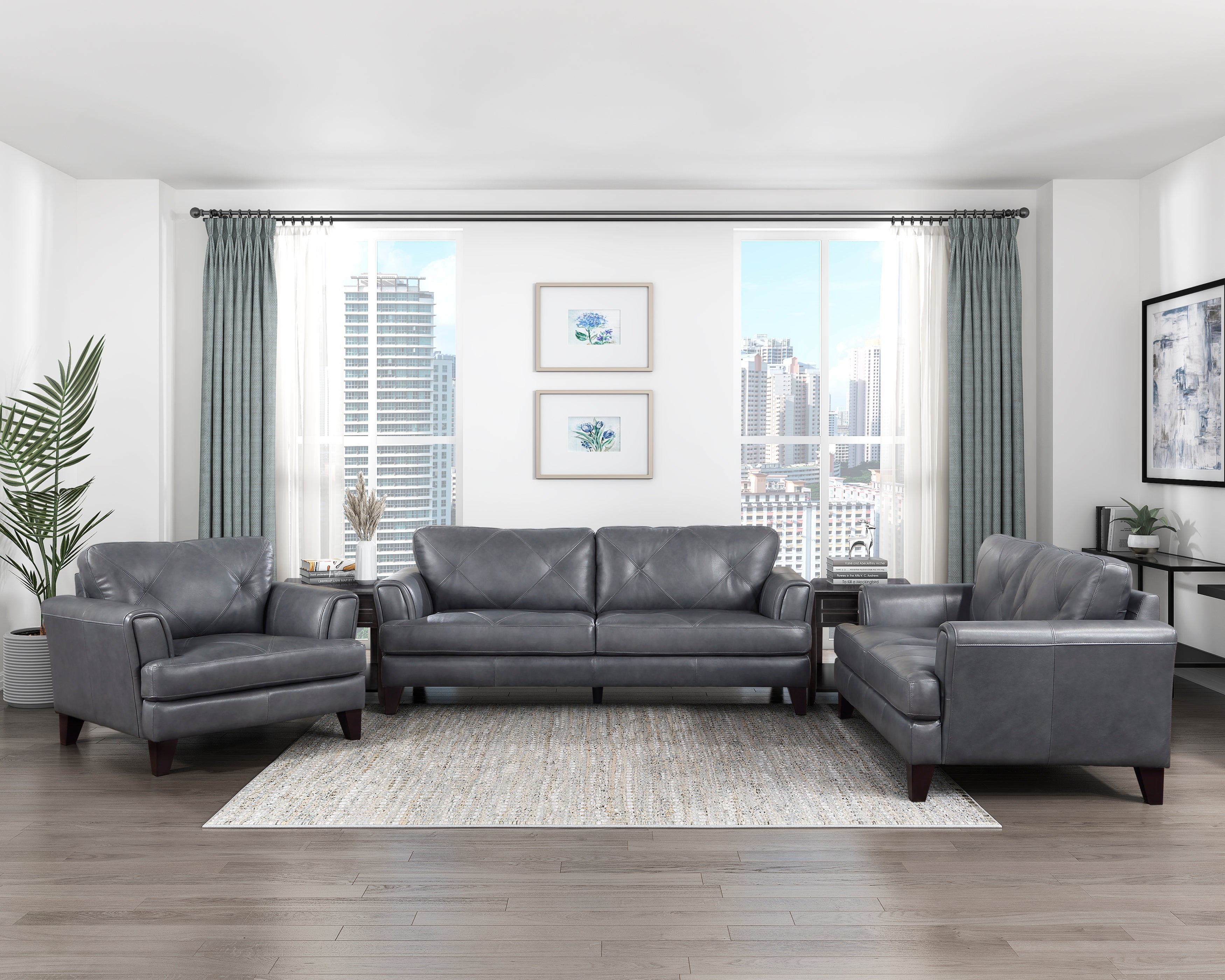 9279BGY-2 Love Seat - 9279BGY-2 - Bien Home Furniture & Electronics