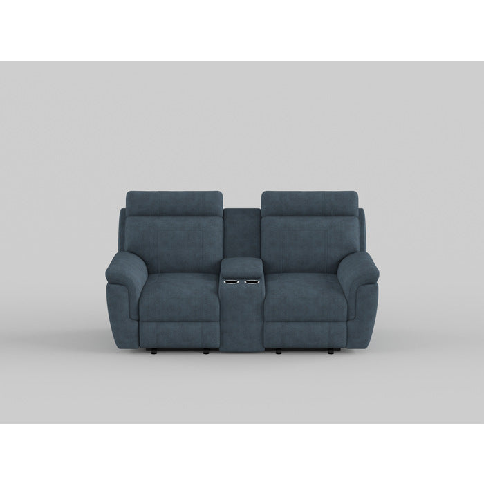 9301BUE-2 Double Glider Reclining Love Seat with Center Console - 9301BUE-2 - Bien Home Furniture & Electronics