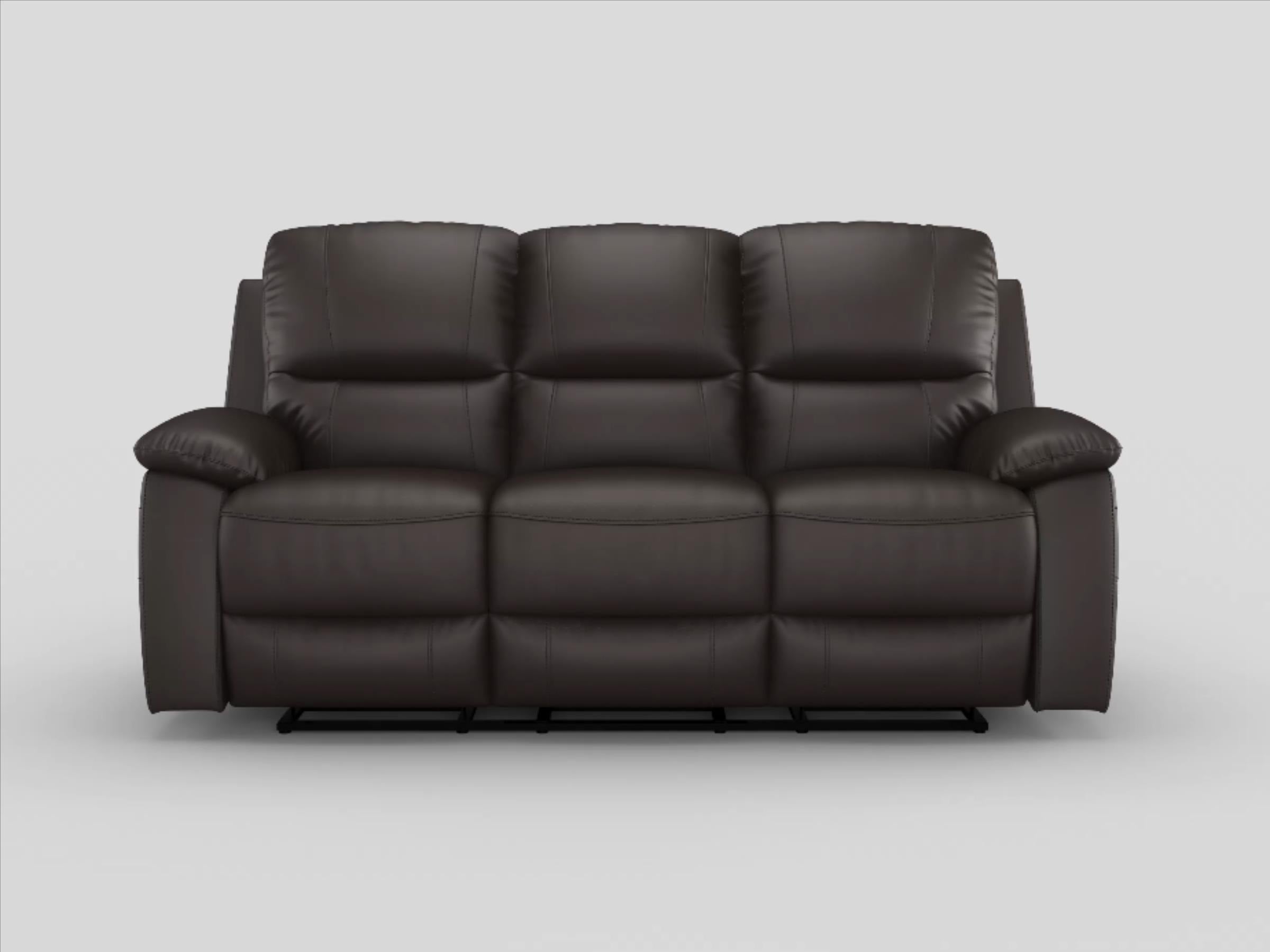9368BRW-3 Double Reclining Sofa - 9368BRW-3 - Bien Home Furniture & Electronics