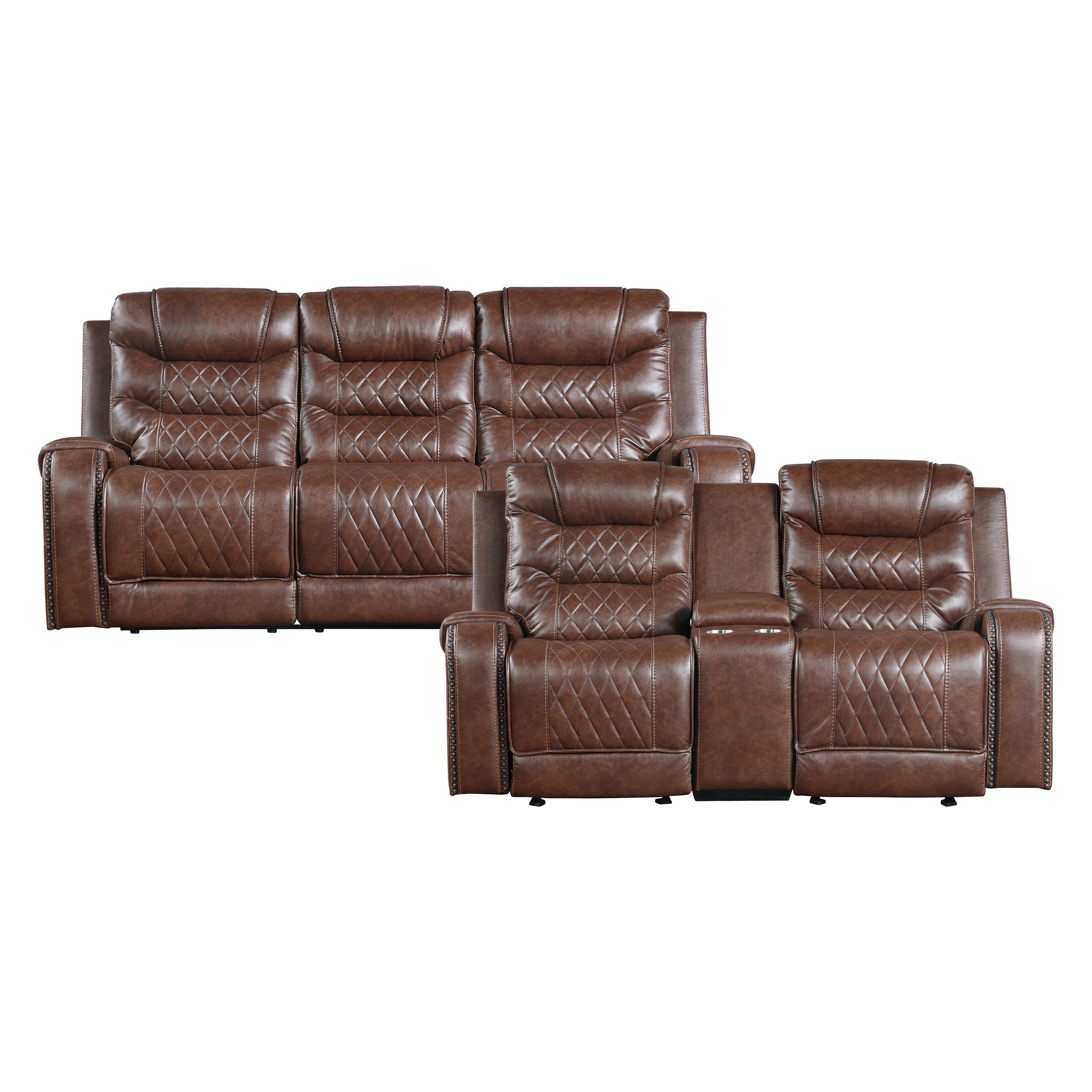 9405BR*2 2pc Set: Sofa, Love - 9405BR*2 - Bien Home Furniture & Electronics