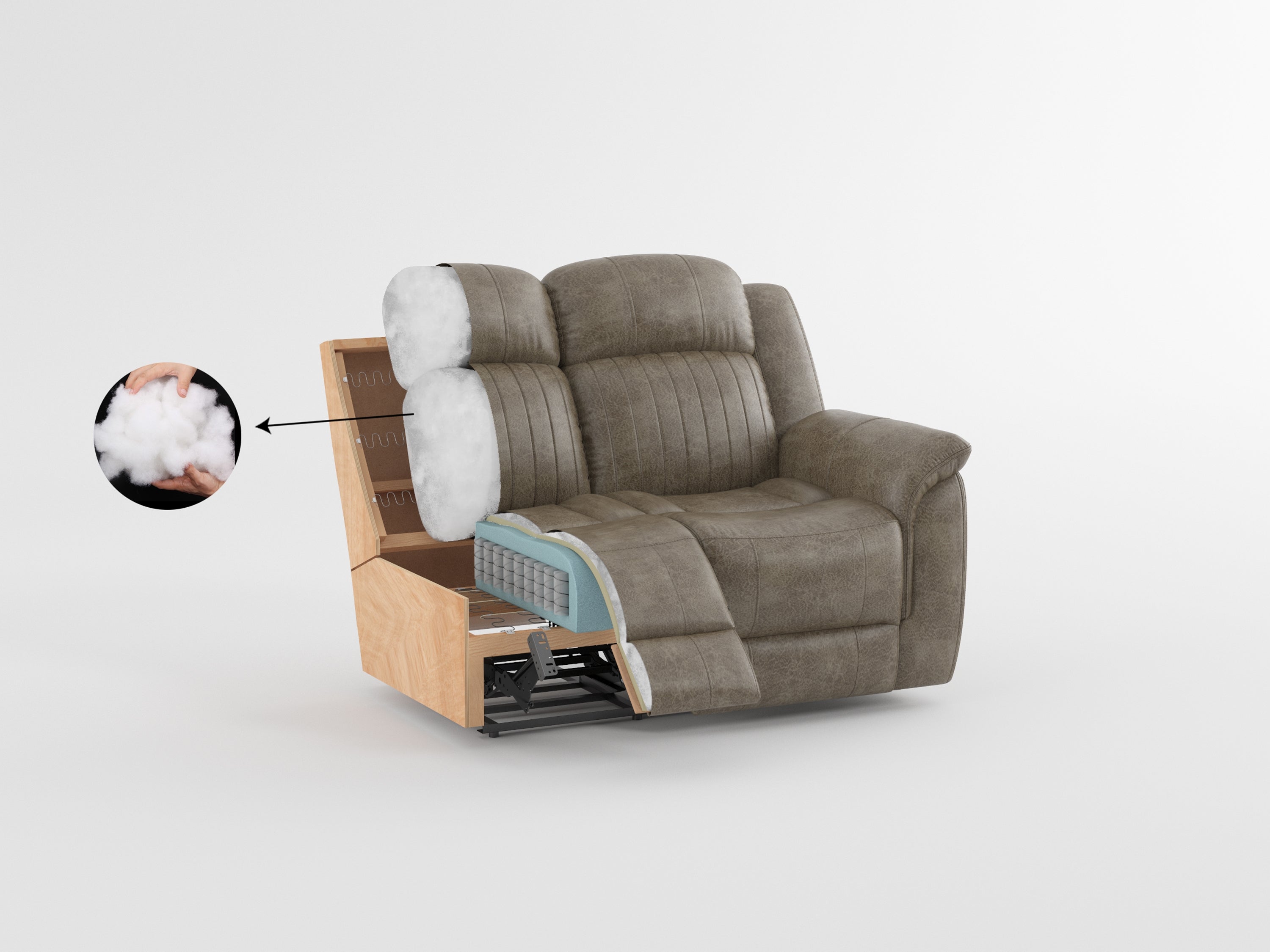 9479BRG*SC (3)3-Piece Reclining Sectional with Left Console - 9479BRG*SC - Bien Home Furniture & Electronics