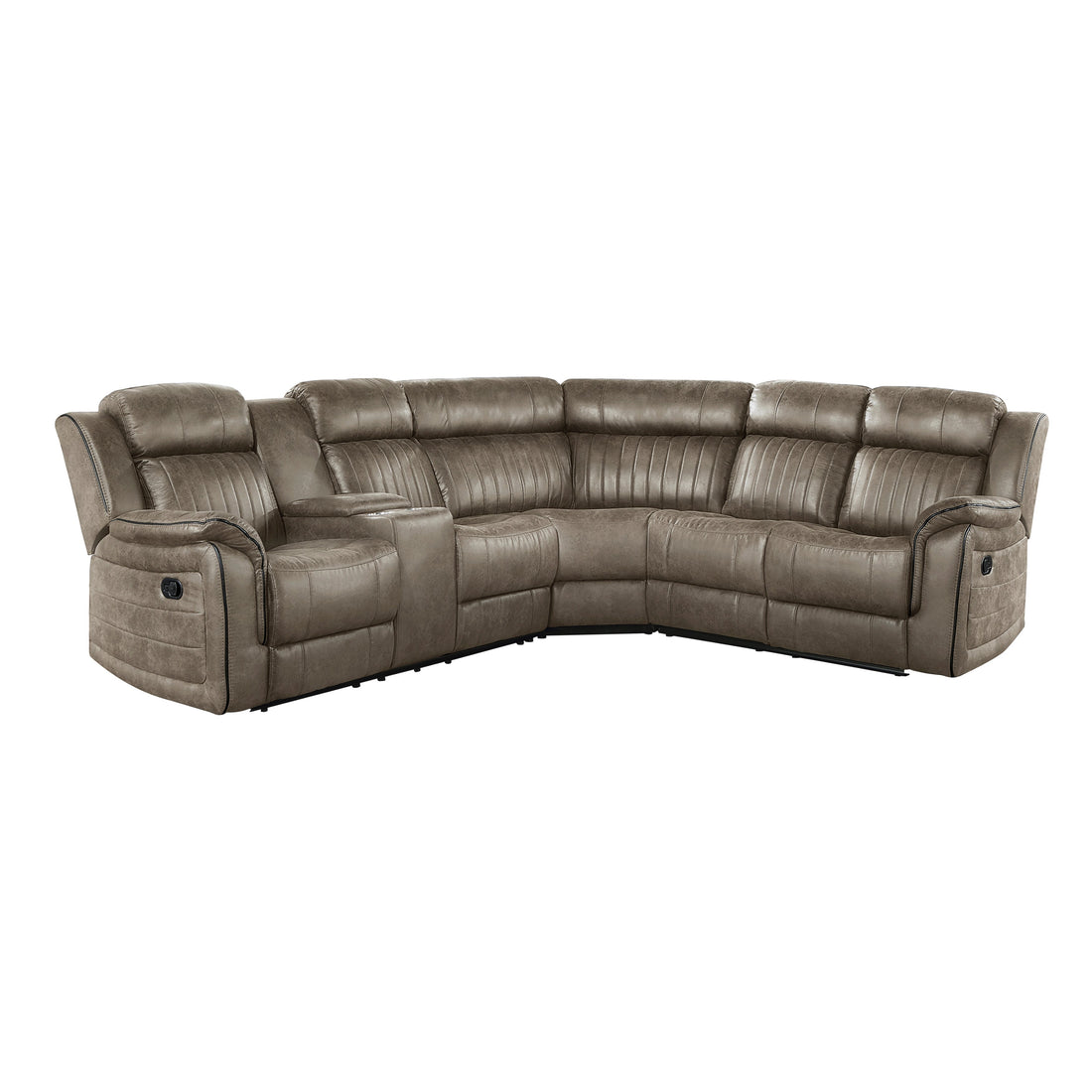 9479SDB*SC (3)3-Piece Reclining Sectional with Left Console - 9479SDB*SC - Bien Home Furniture & Electronics