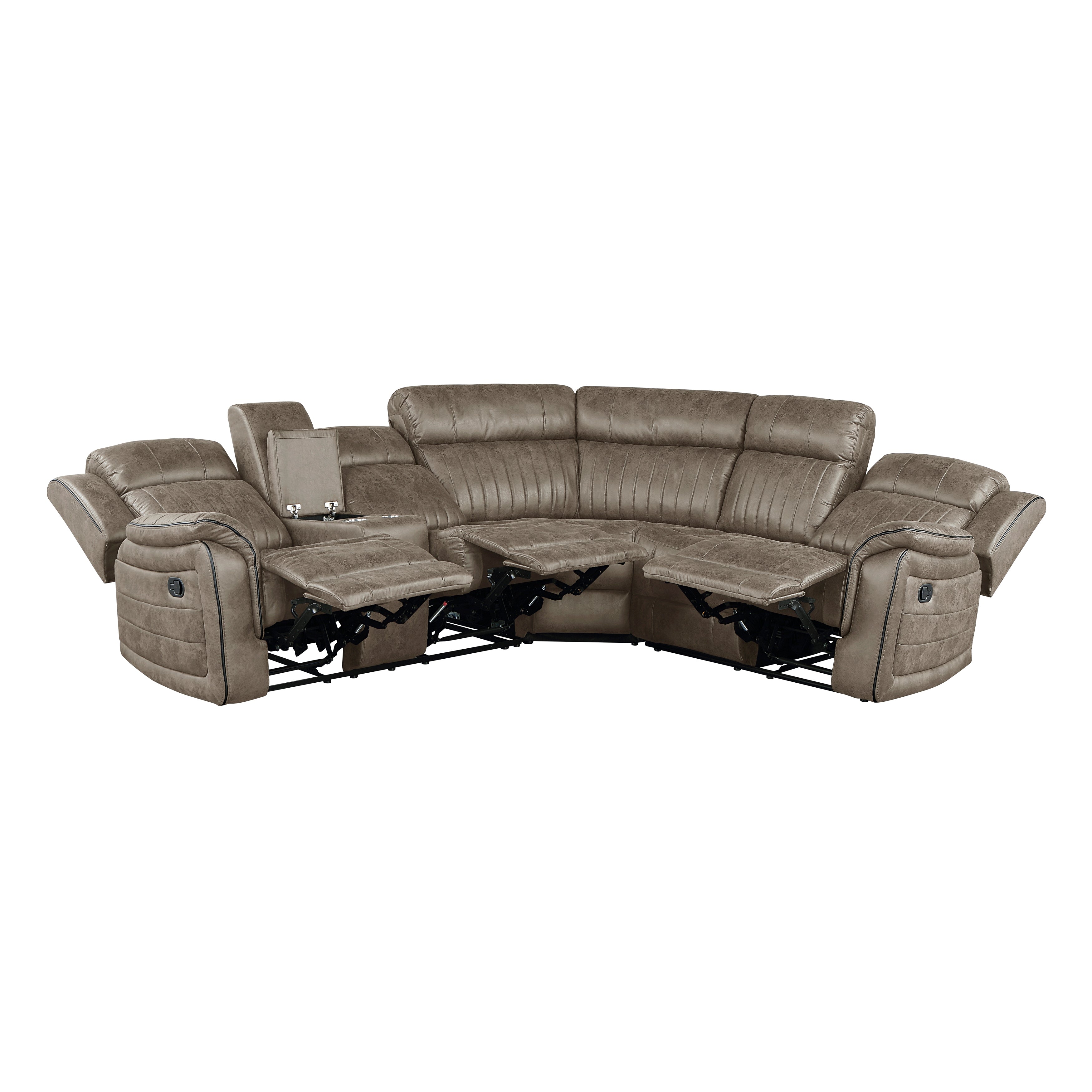 9479SDB*SC (3)3-Piece Reclining Sectional with Left Console - 9479SDB*SC - Bien Home Furniture & Electronics