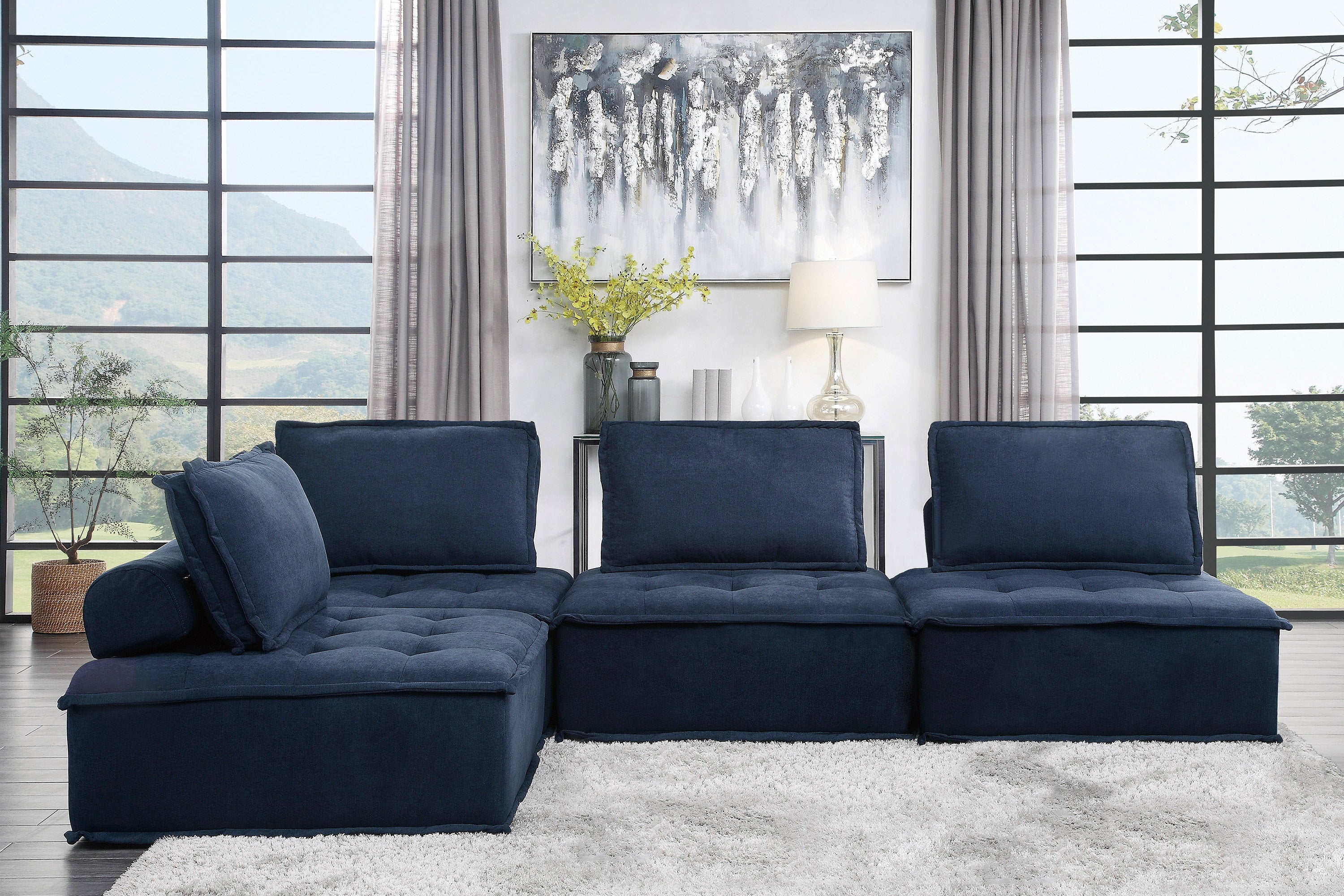 9545BU*4 (4)4-Piece Modular Sectional - 9545BU*4 - Bien Home Furniture & Electronics