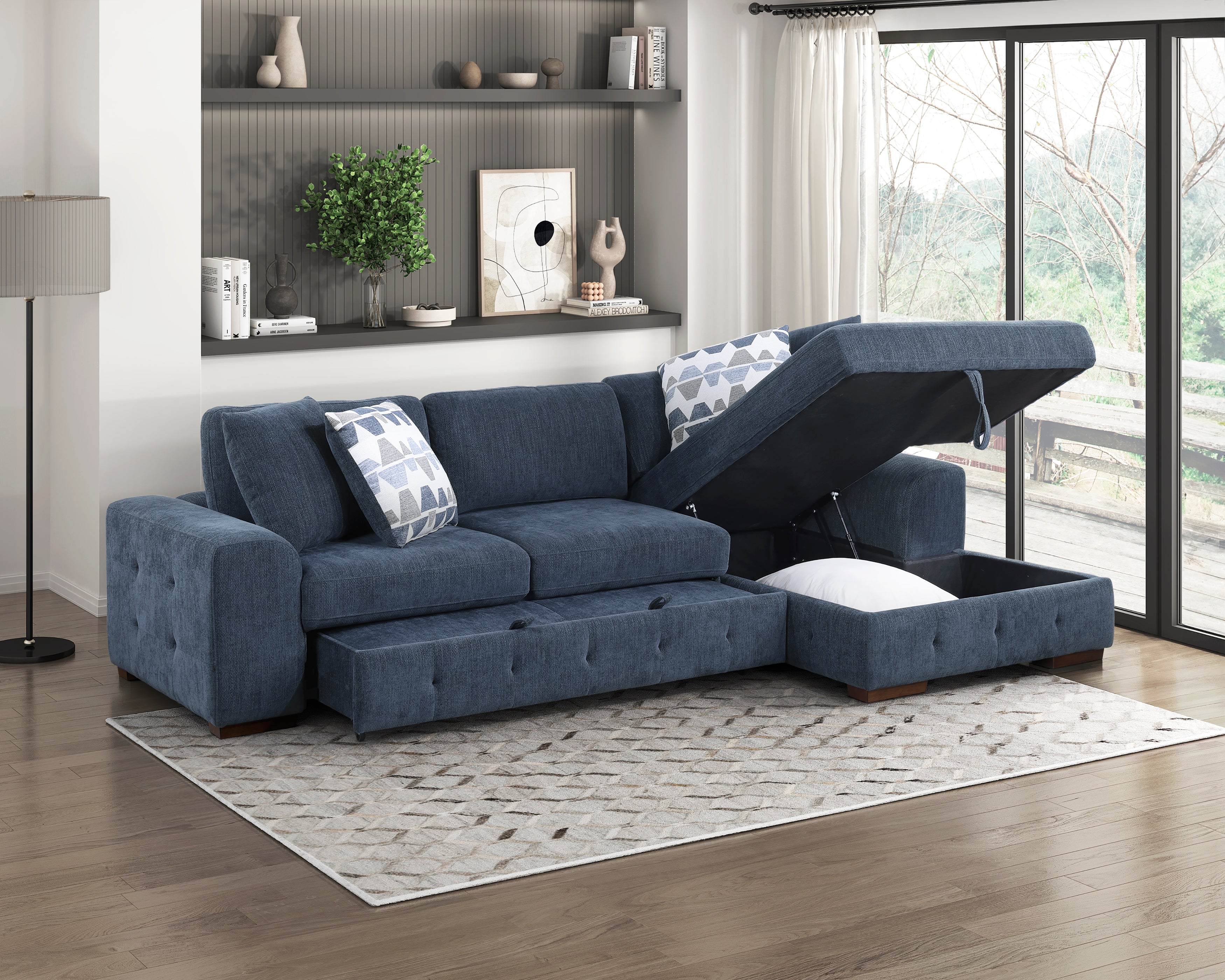 9624BU*22LRC (2)2-Piece Sectional with Right Chaise - 9624BU*22LRC - Bien Home Furniture & Electronics