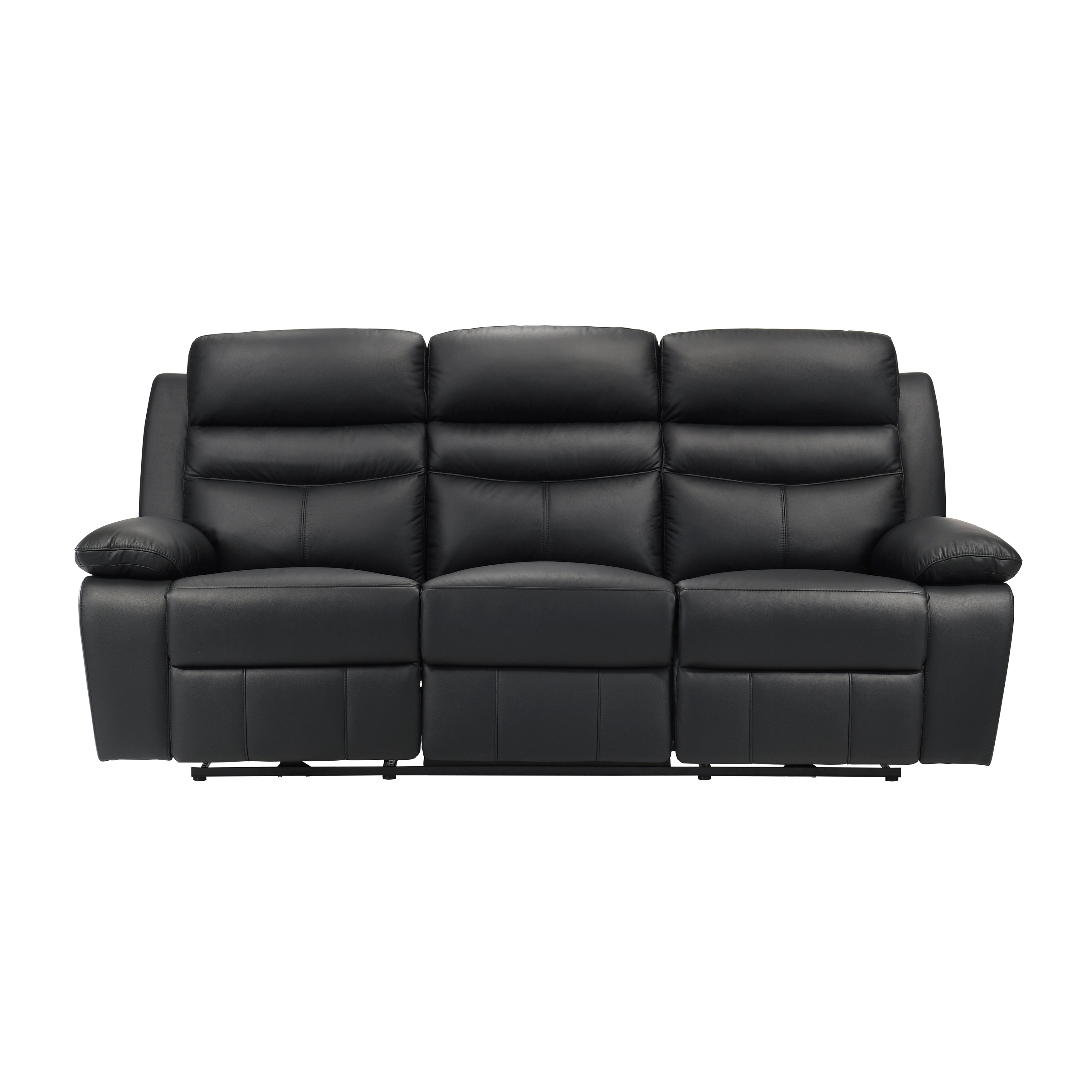 9628BLK-3PW Power Double Reclining Sofa - 9628BLK-3PW - Bien Home Furniture & Electronics