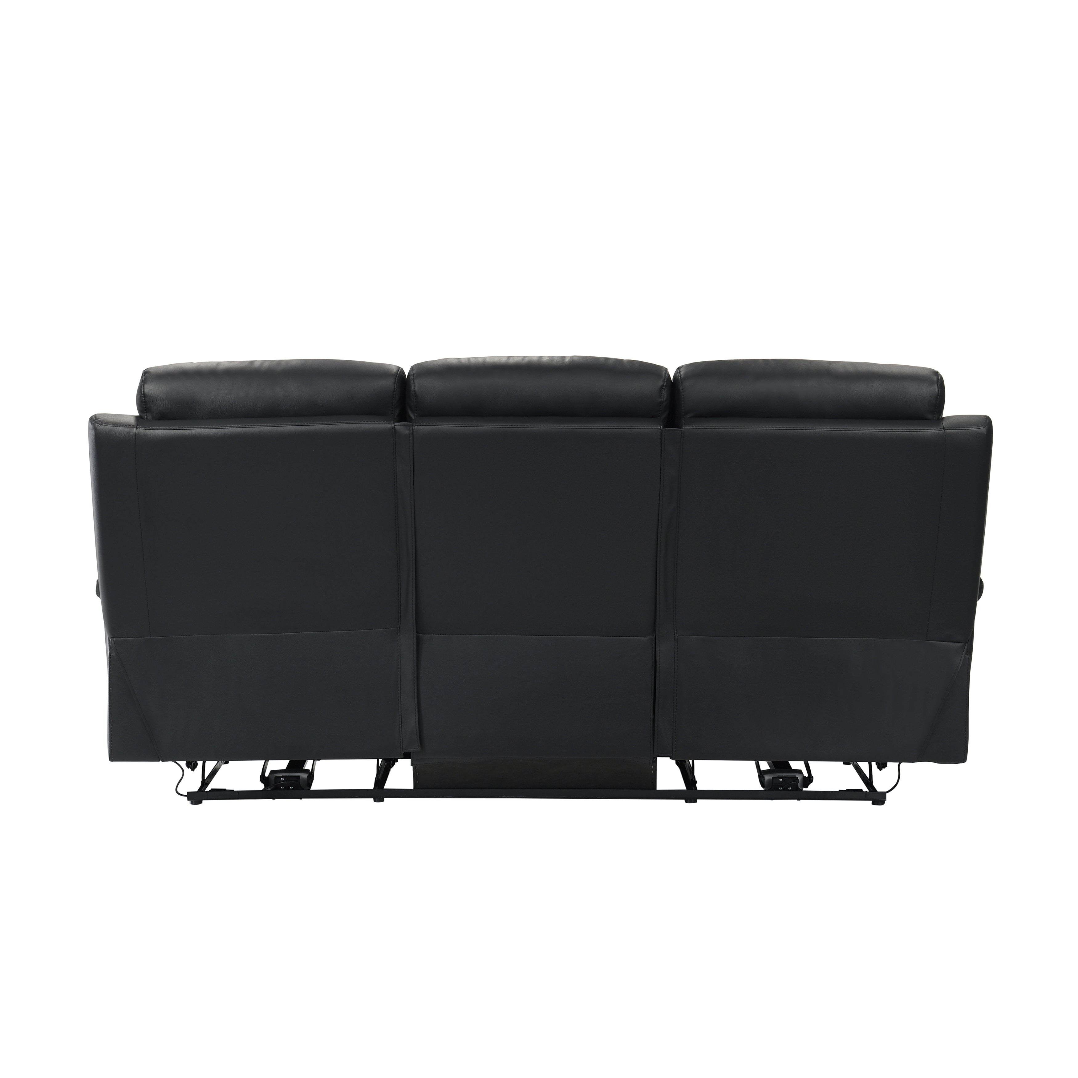 9628BLK-3PW Power Double Reclining Sofa - 9628BLK-3PW - Bien Home Furniture & Electronics