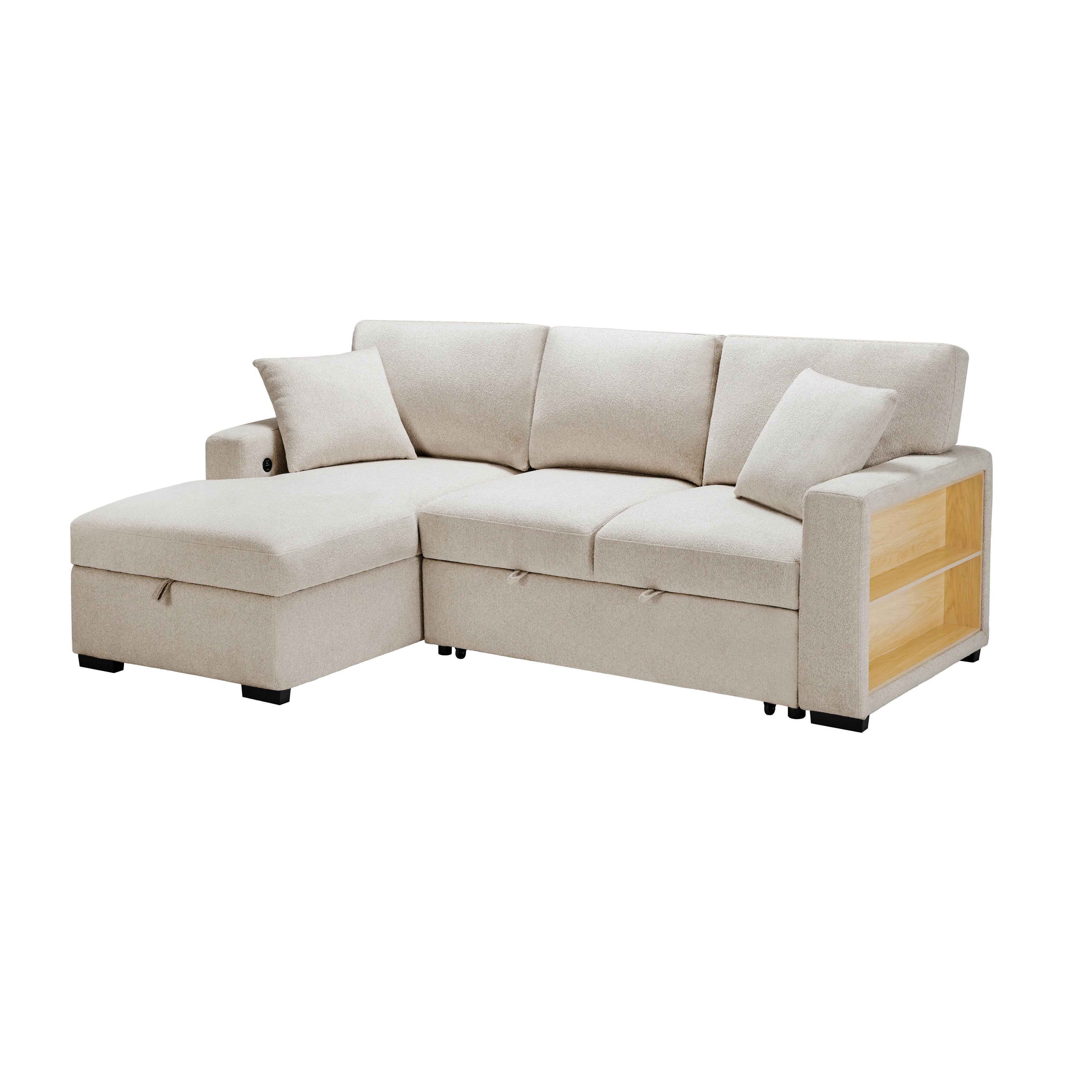 9630BE*2LC2R (2) Sectional with Left Chaise, Pull-out Bed and Hidden Storage - 9630BE*2LC2R - Bien Home Furniture & Electronics