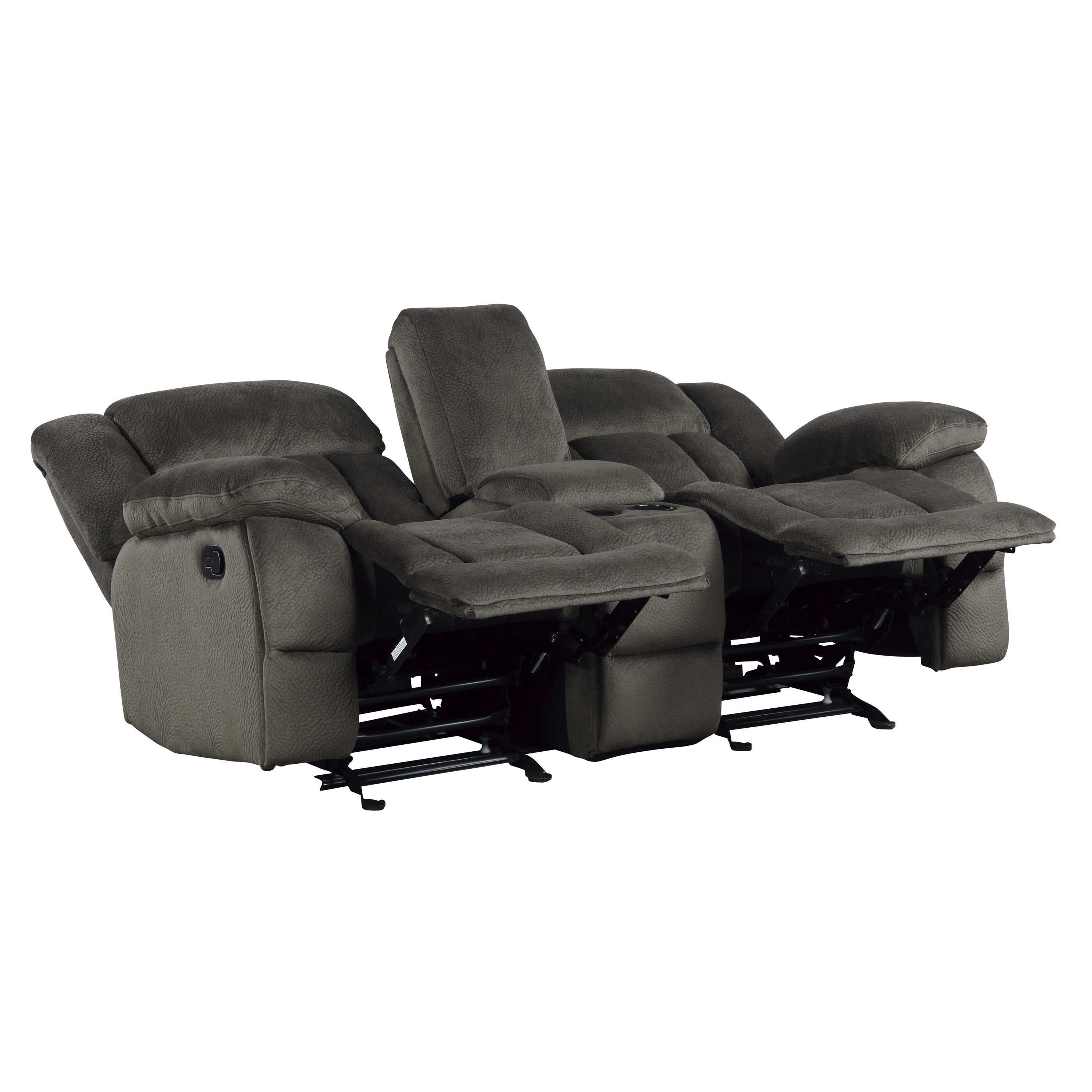 9636-2 Double Glider Reclining Loveseat with Center Console - 9636-2 - Bien Home Furniture & Electronics