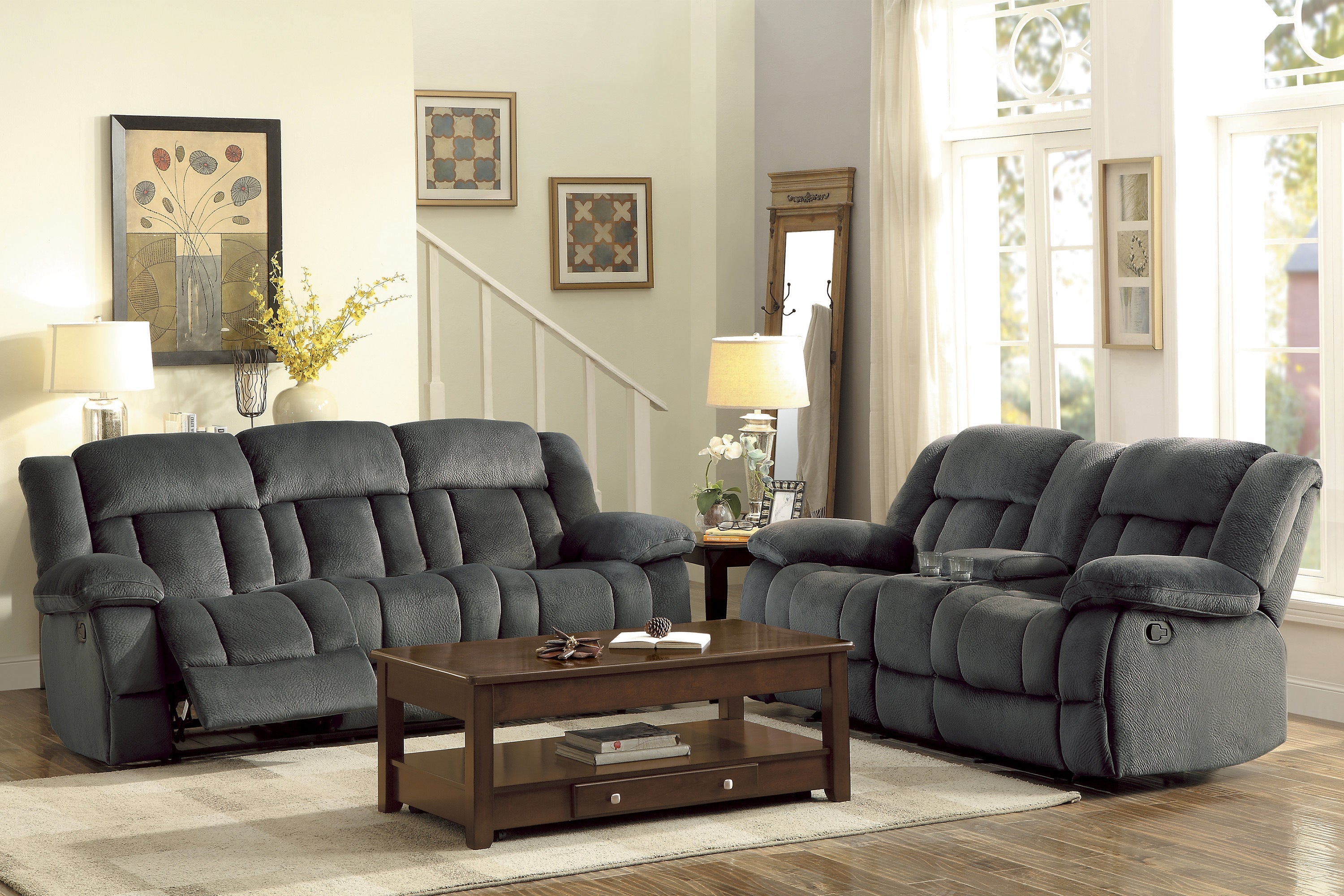 9636CC-3 Double Reclining Sofa - 9636CC-3 - Bien Home Furniture & Electronics