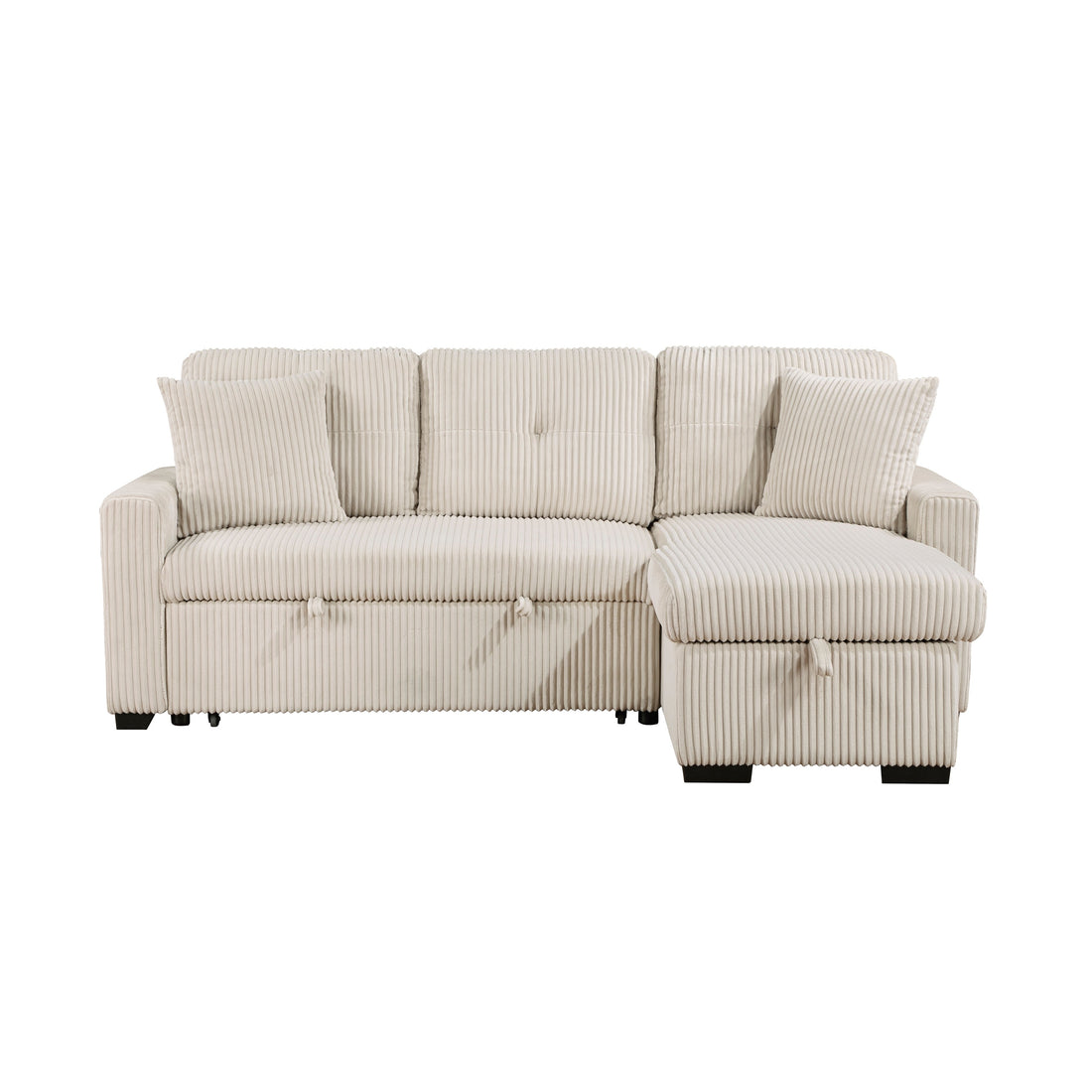 9649BE*SC (3)3-Piece Reversible Sectional with Pull-out Bed and Hidden Storage - 9649BE*SC - Bien Home Furniture & Electronics