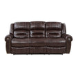 9668NBR-3 Double Reclining Sofa with Center Drop-down Cup Holders - 9668NBR-3 - Bien Home Furniture & Electronics
