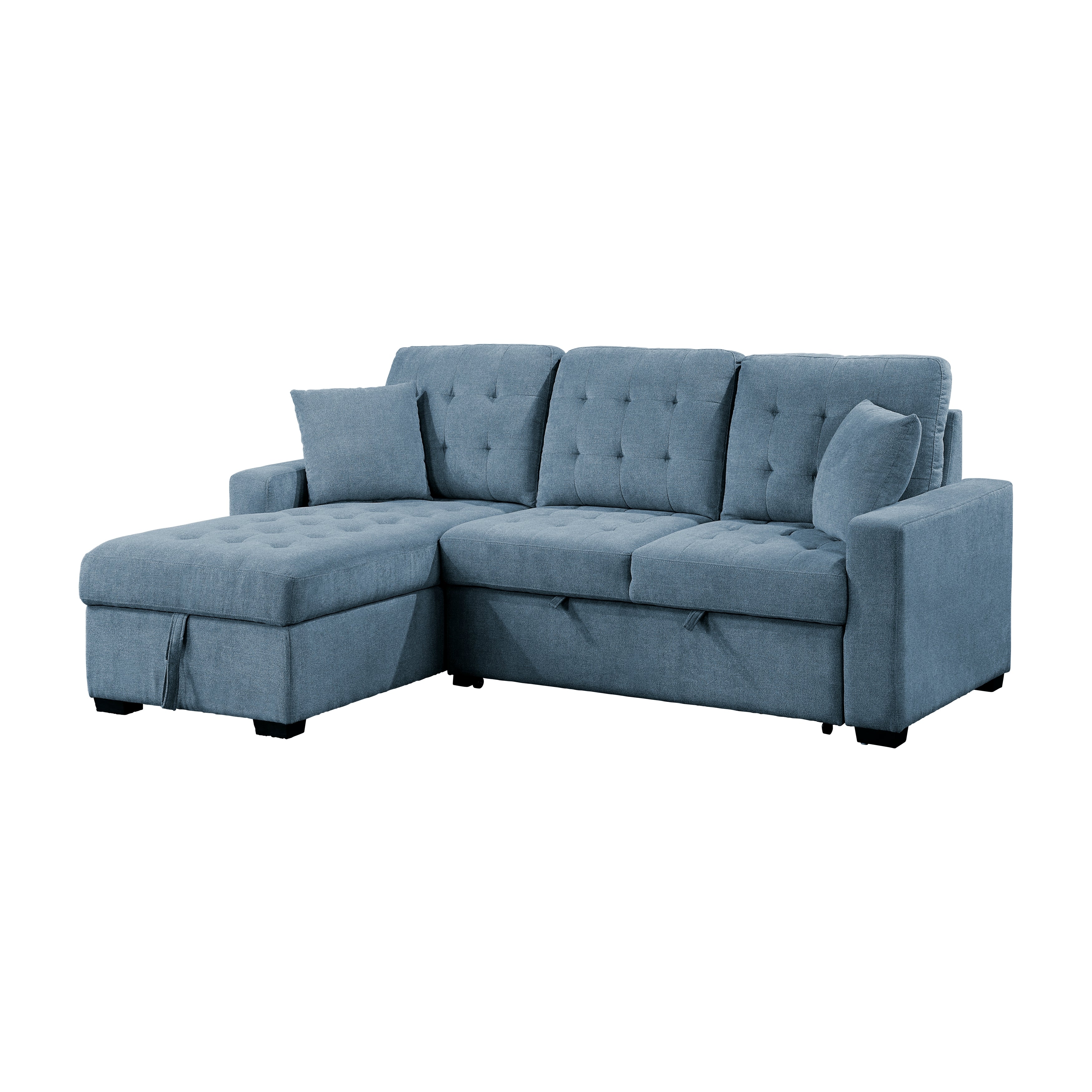 9816BU*2LCRL (2)2-Piece Sectional with Left Chaise, Pull-out Bed and Hidden Storage - 9816BU*2LCRL - Bien Home Furniture & Electronics