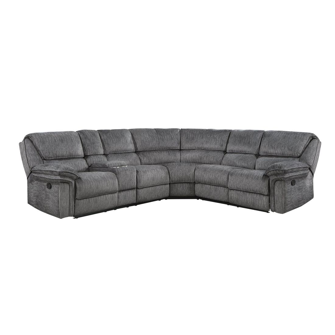 9913*32LCN2R (3)3-Piece Reclining Sectional with Left Console - 9913*32LCN2R - Bien Home Furniture & Electronics