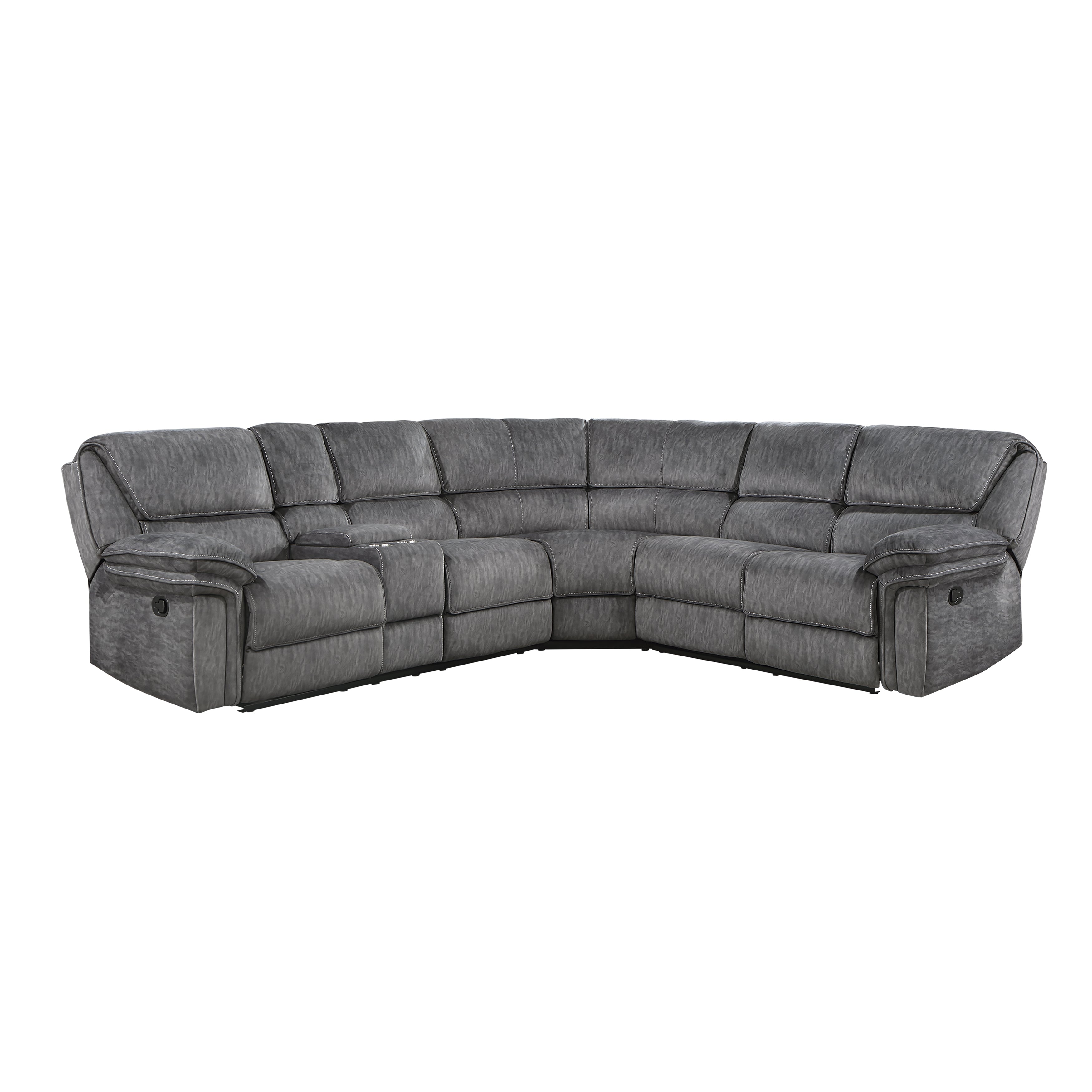 9913*32LCN2R (3)3-Piece Reclining Sectional with Left Console - 9913*32LCN2R - Bien Home Furniture & Electronics