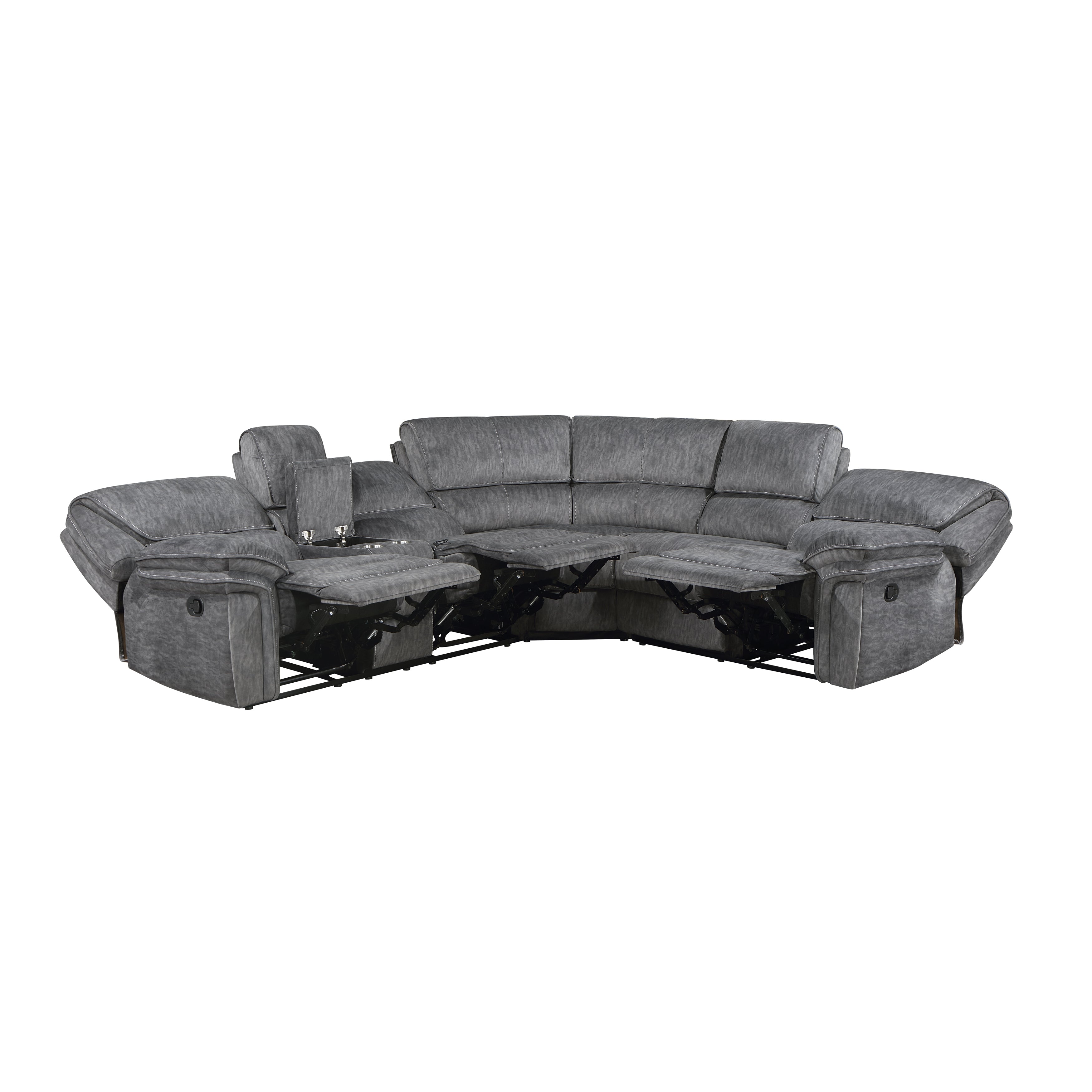 9913*32LCN2R (3)3-Piece Reclining Sectional with Left Console - 9913*32LCN2R - Bien Home Furniture & Electronics