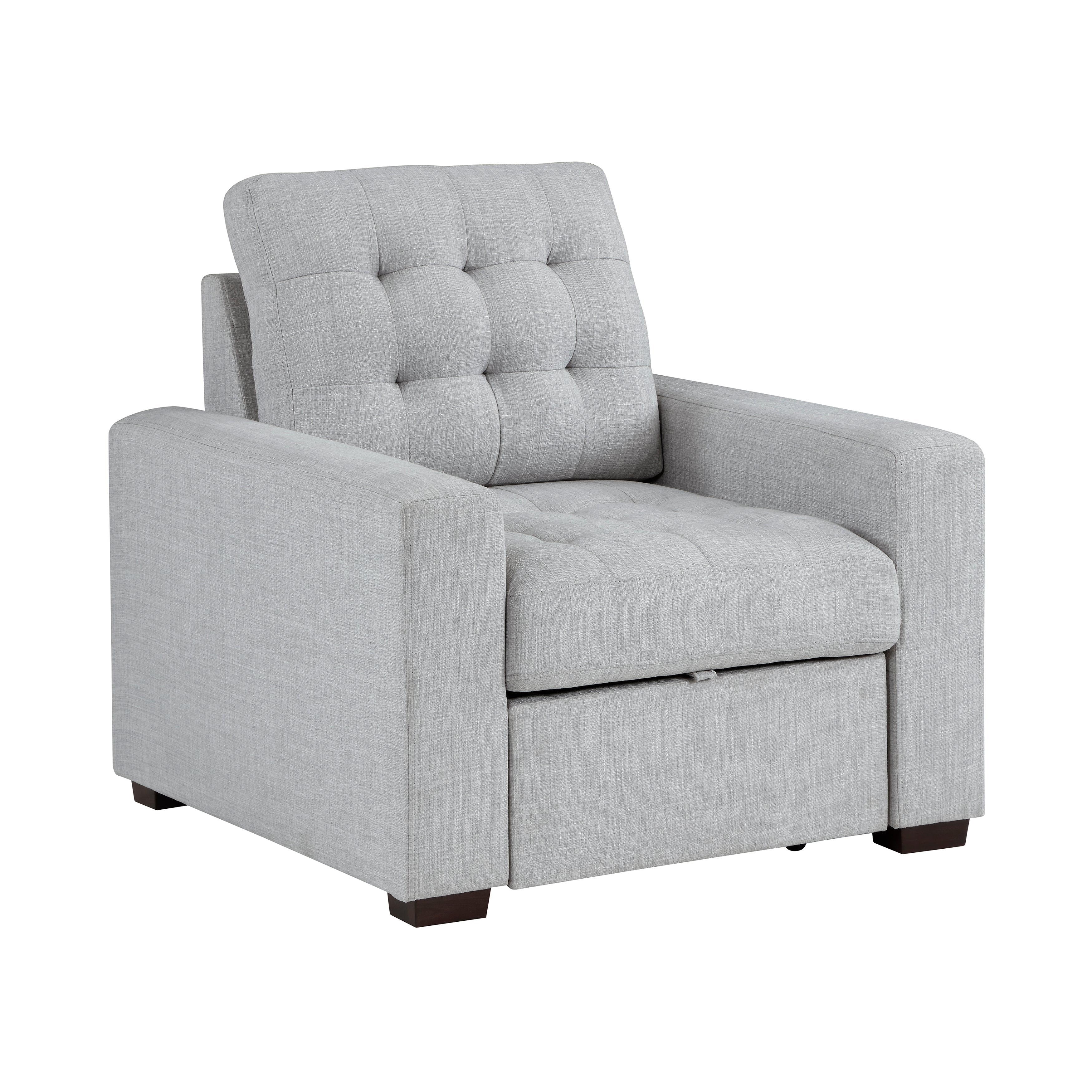9916GY-1 CHAIR WITH PULL-OUT OTTOMAN - 9916GY-1 - Bien Home Furniture & Electronics
