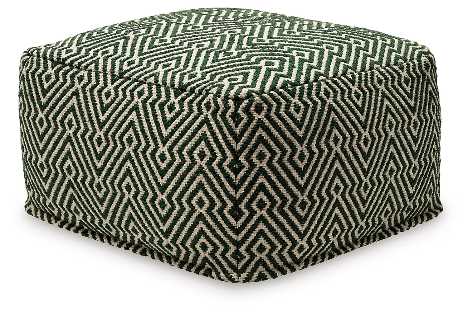 Abacy Green/Ivory Pouf - A1001053 - Bien Home Furniture & Electronics