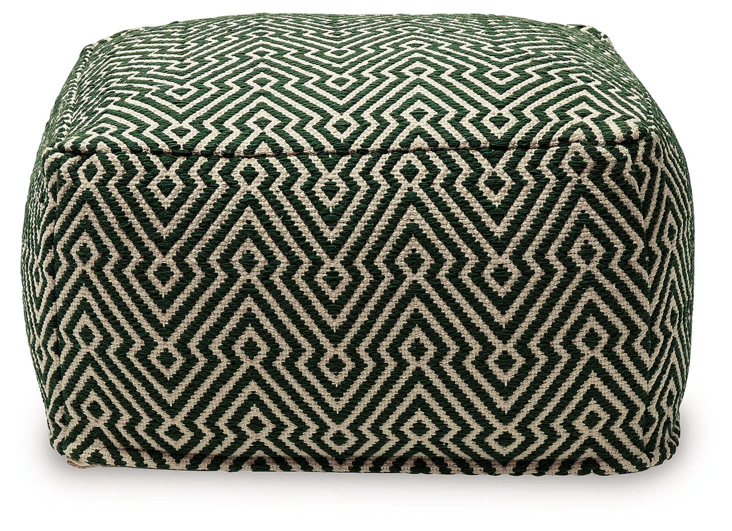 Abacy Green/Ivory Pouf - A1001053 - Bien Home Furniture & Electronics