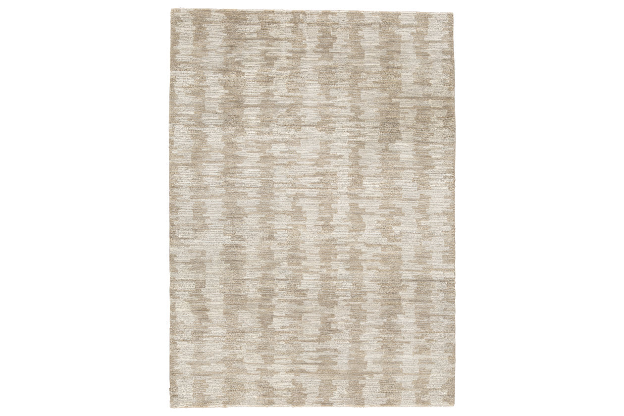 Abanlane Brown/Cream Medium Rug - R404812 - Bien Home Furniture & Electronics