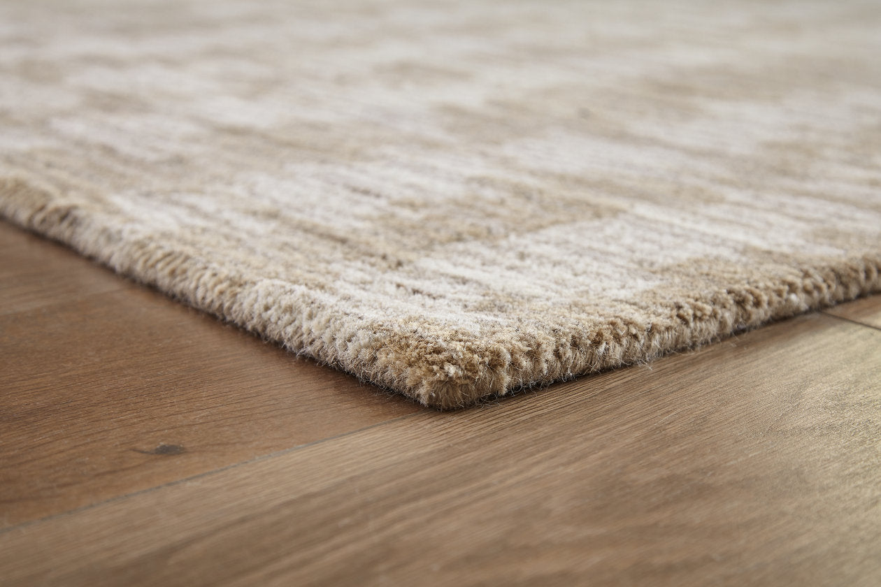 Abanlane Brown/Cream Medium Rug - R404812 - Bien Home Furniture & Electronics