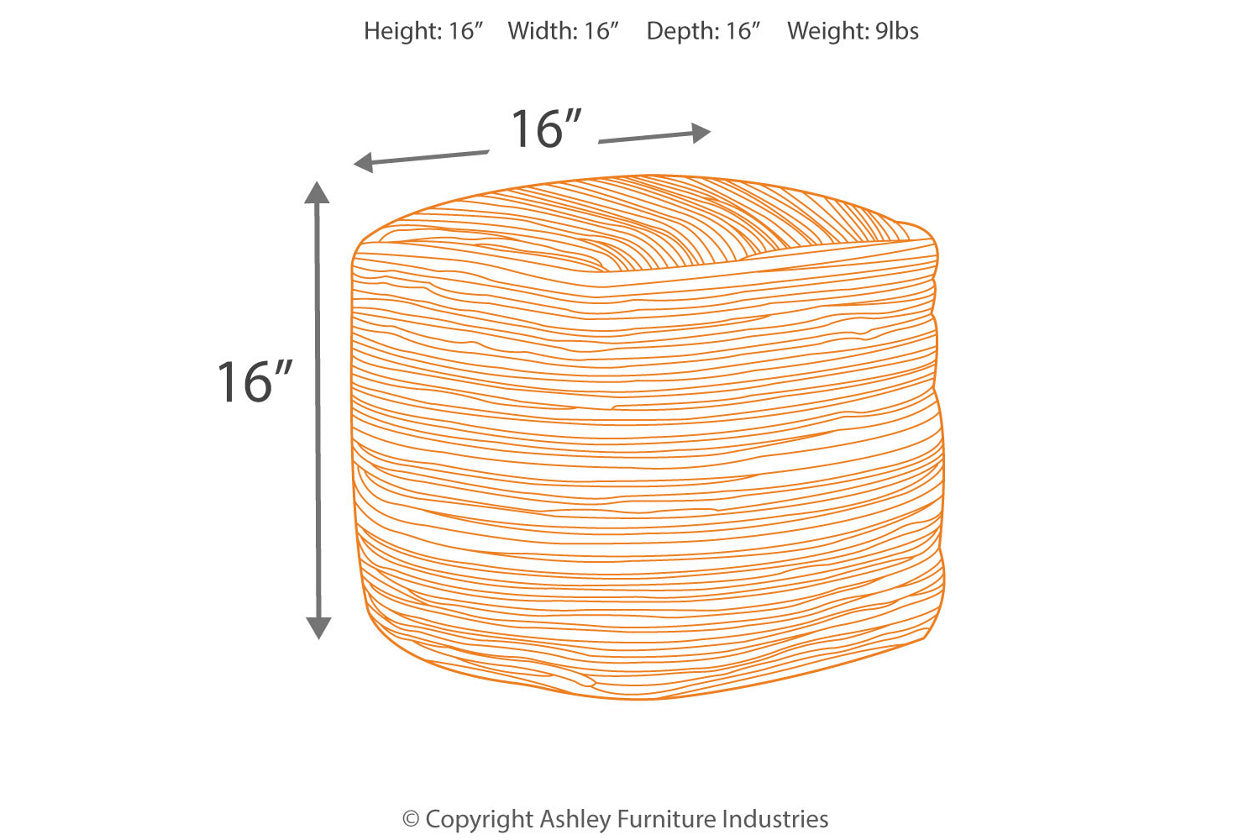 Absalom Denim Pouf - A1000550 - Bien Home Furniture & Electronics