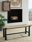 Acerman Black/Natural Accent Bench - A3000684 - Bien Home Furniture & Electronics