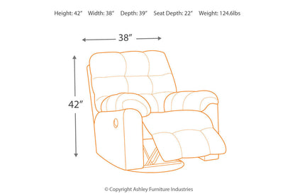 Acieona Slate Recliner - 5830028 - Bien Home Furniture &amp; Electronics