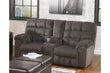 Acieona Slate Reclining Loveseat with Console - 5830094 - Bien Home Furniture & Electronics