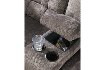 Acieona Slate Reclining Loveseat with Console - 5830094 - Bien Home Furniture &amp; Electronics