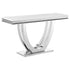 Adabella U-Base Rectangle Sofa Table White/Chrome - 708539 - Bien Home Furniture & Electronics