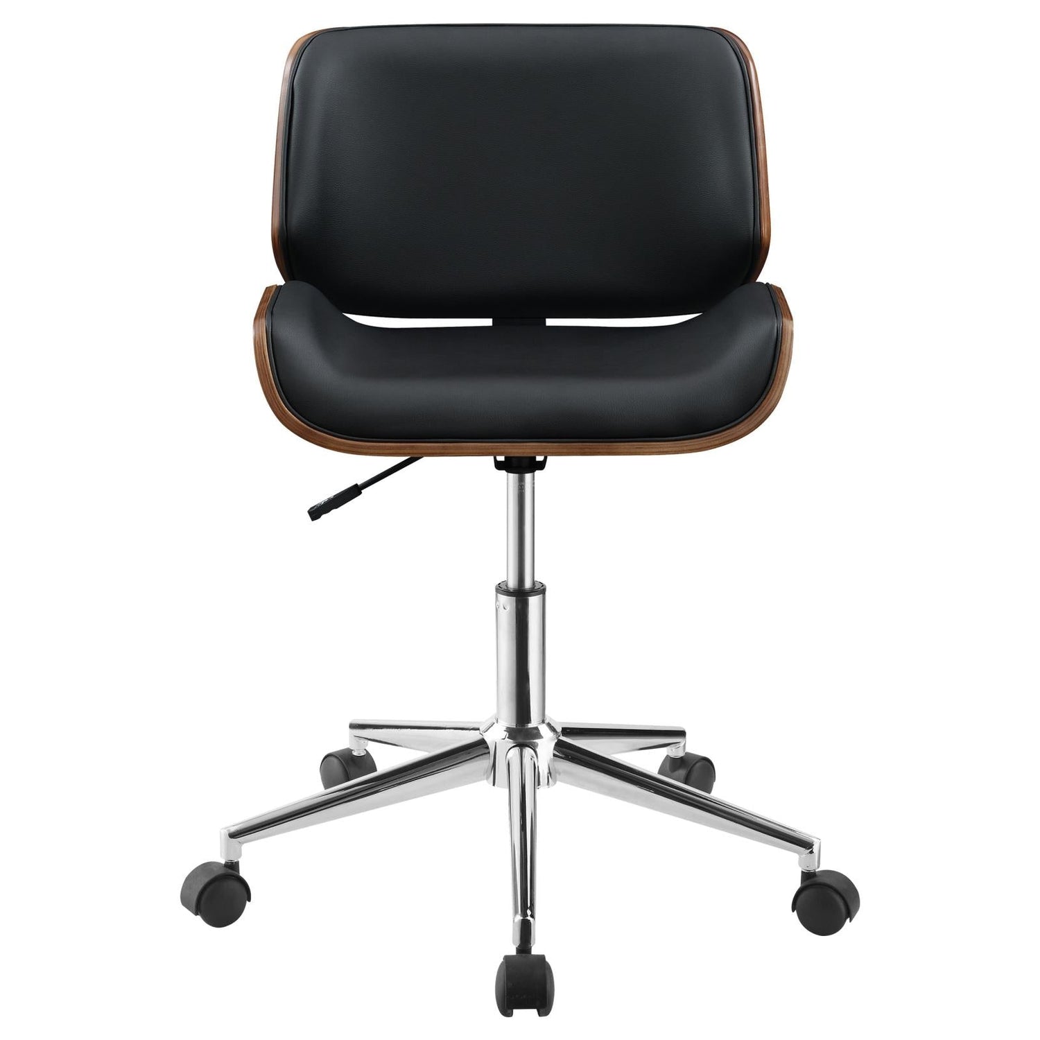 Addington Black/Chrome Adjustable Height Office Chair - 800612 - Bien Home Furniture & Electronics