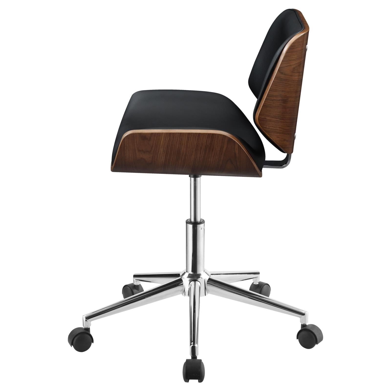 Addington Black/Chrome Adjustable Height Office Chair - 800612 - Bien Home Furniture &amp; Electronics