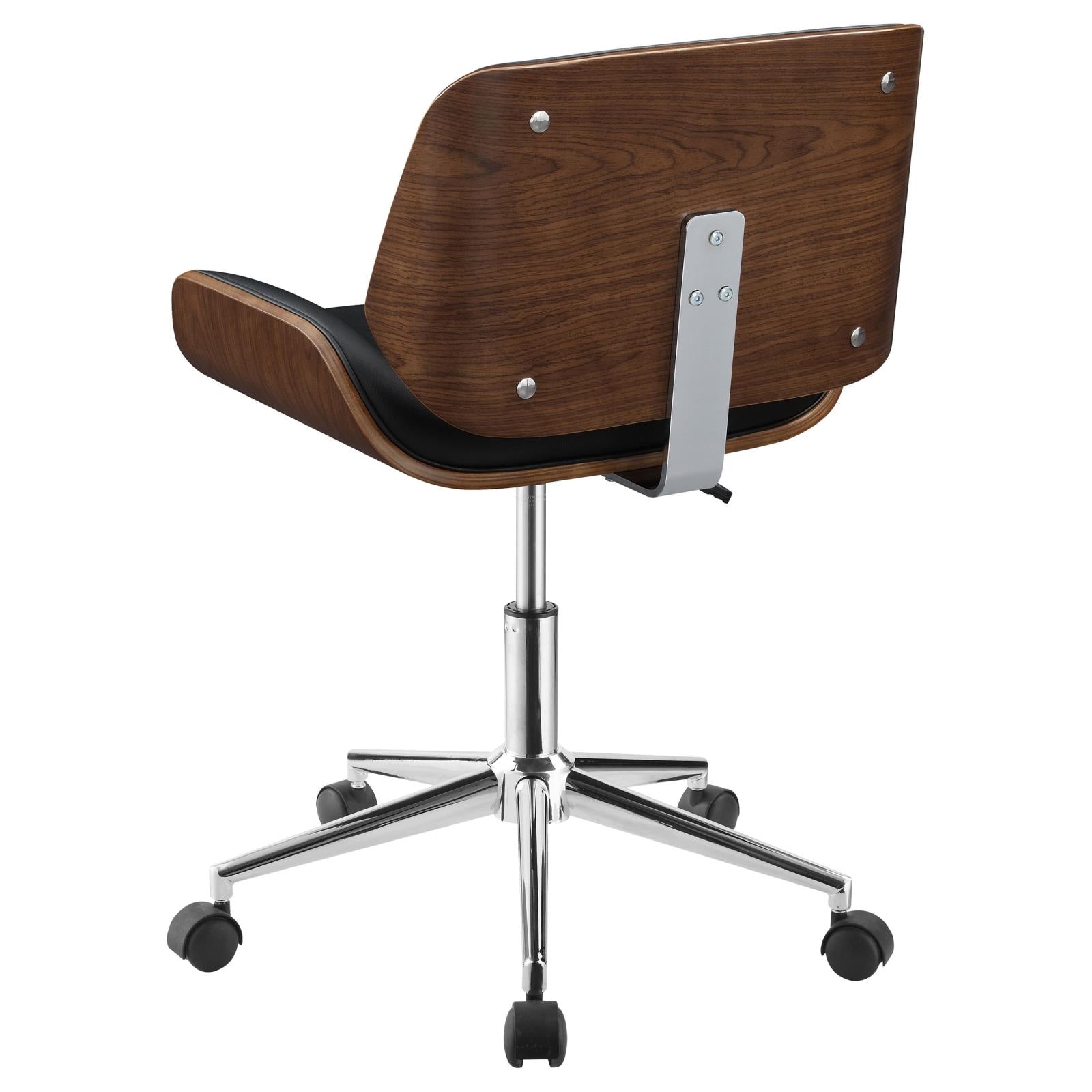 Addington Black/Chrome Adjustable Height Office Chair - 800612 - Bien Home Furniture &amp; Electronics