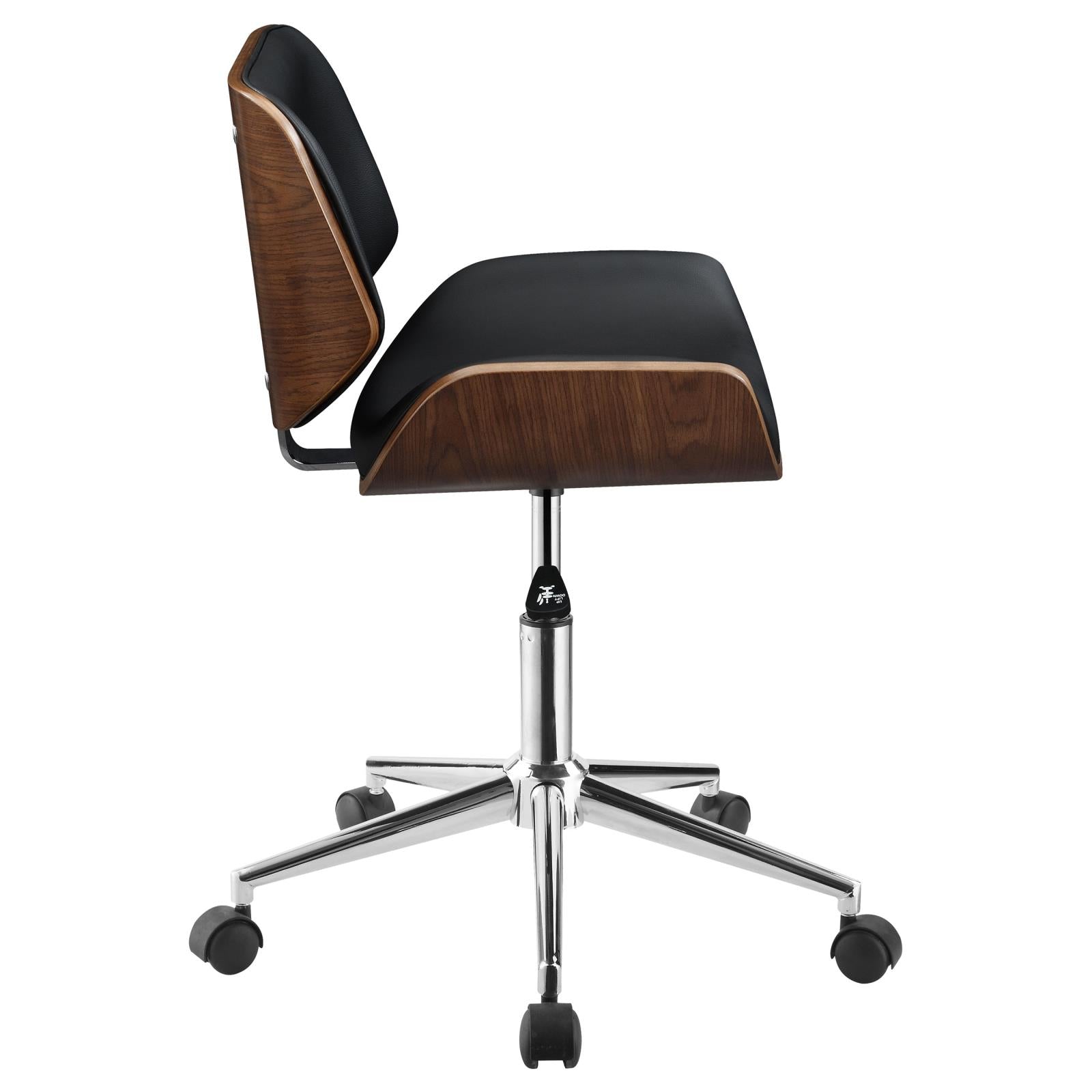 Addington Black/Chrome Adjustable Height Office Chair - 800612 - Bien Home Furniture &amp; Electronics