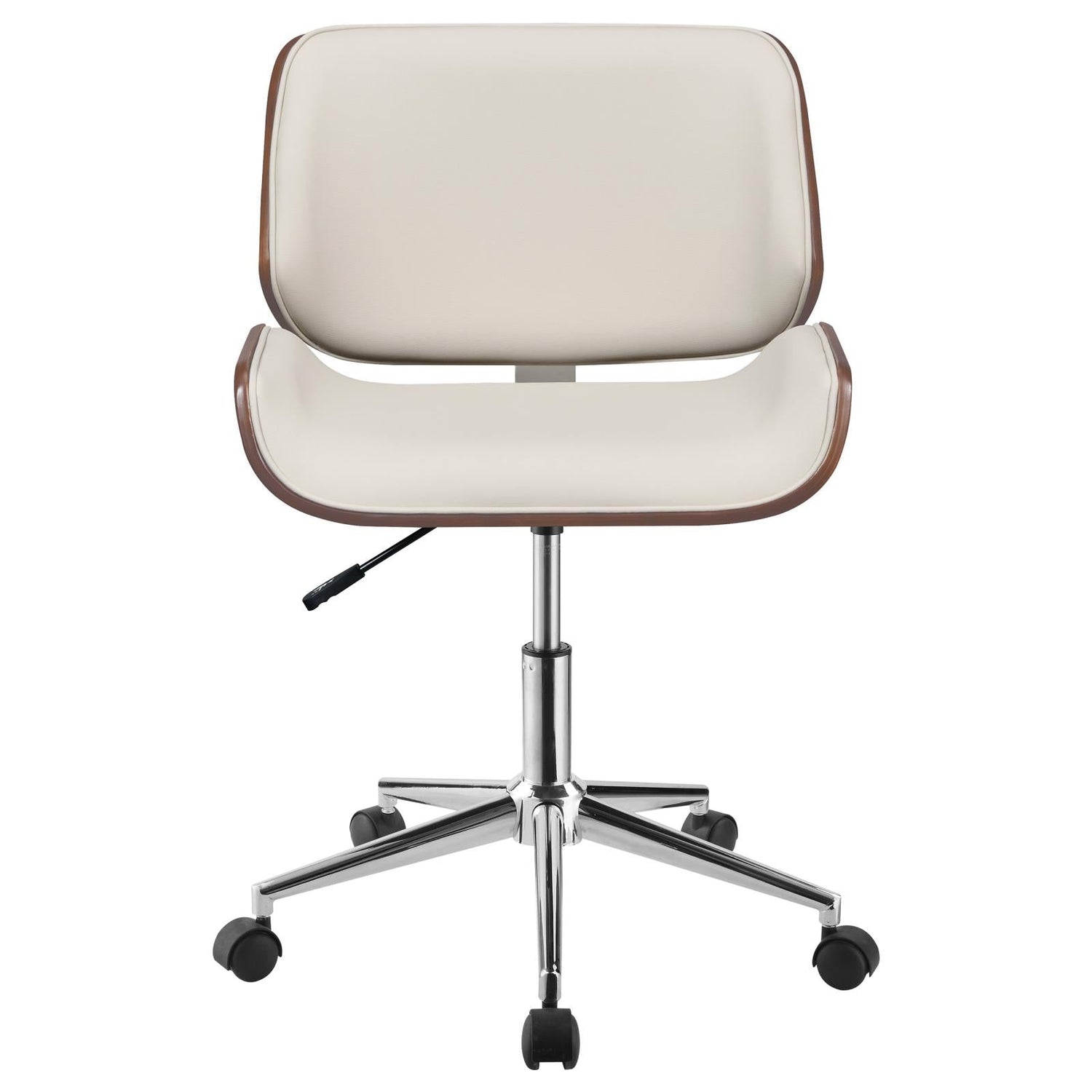 Addington Ecru/Chrome Adjustable Height Office Chair - 800613 - Bien Home Furniture & Electronics